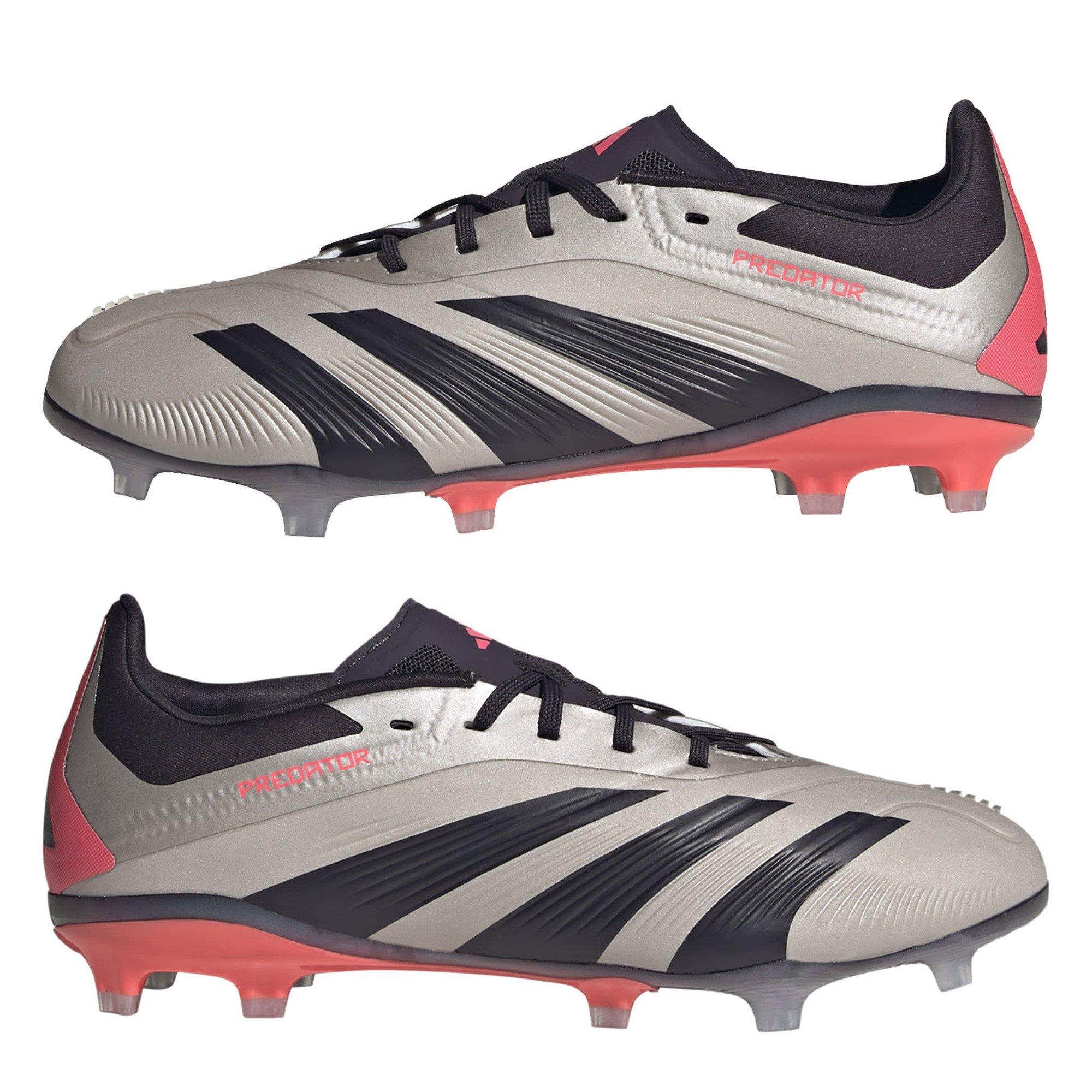 Plata/Negro - adidas - Predator 24 Elite Children Firm Ground Football Boots - 9