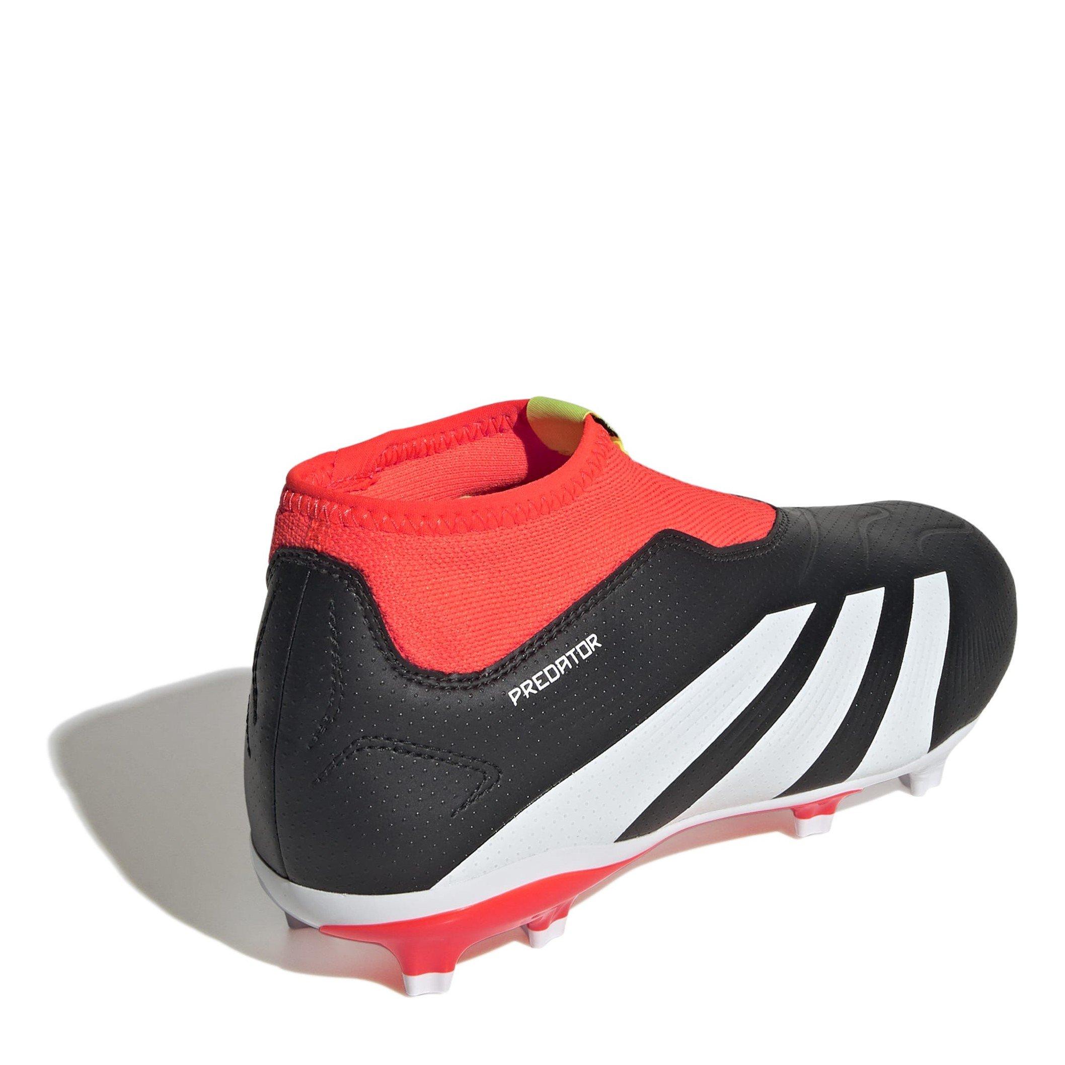Black/White/Red - adidas - Predator 24 League Laceless Childrens Firm Ground Football Boots - 4