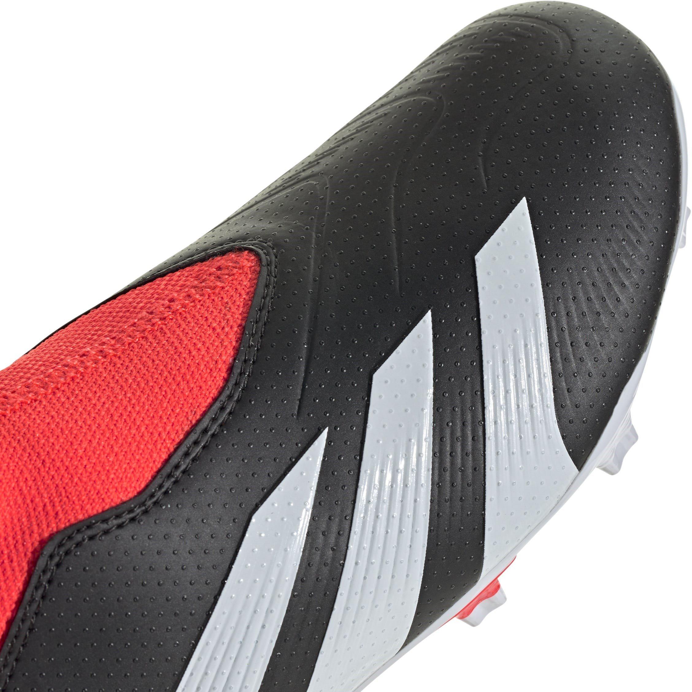 Black/White/Red - adidas - Predator 24 League Laceless Childrens Firm Ground Football Boots - 8