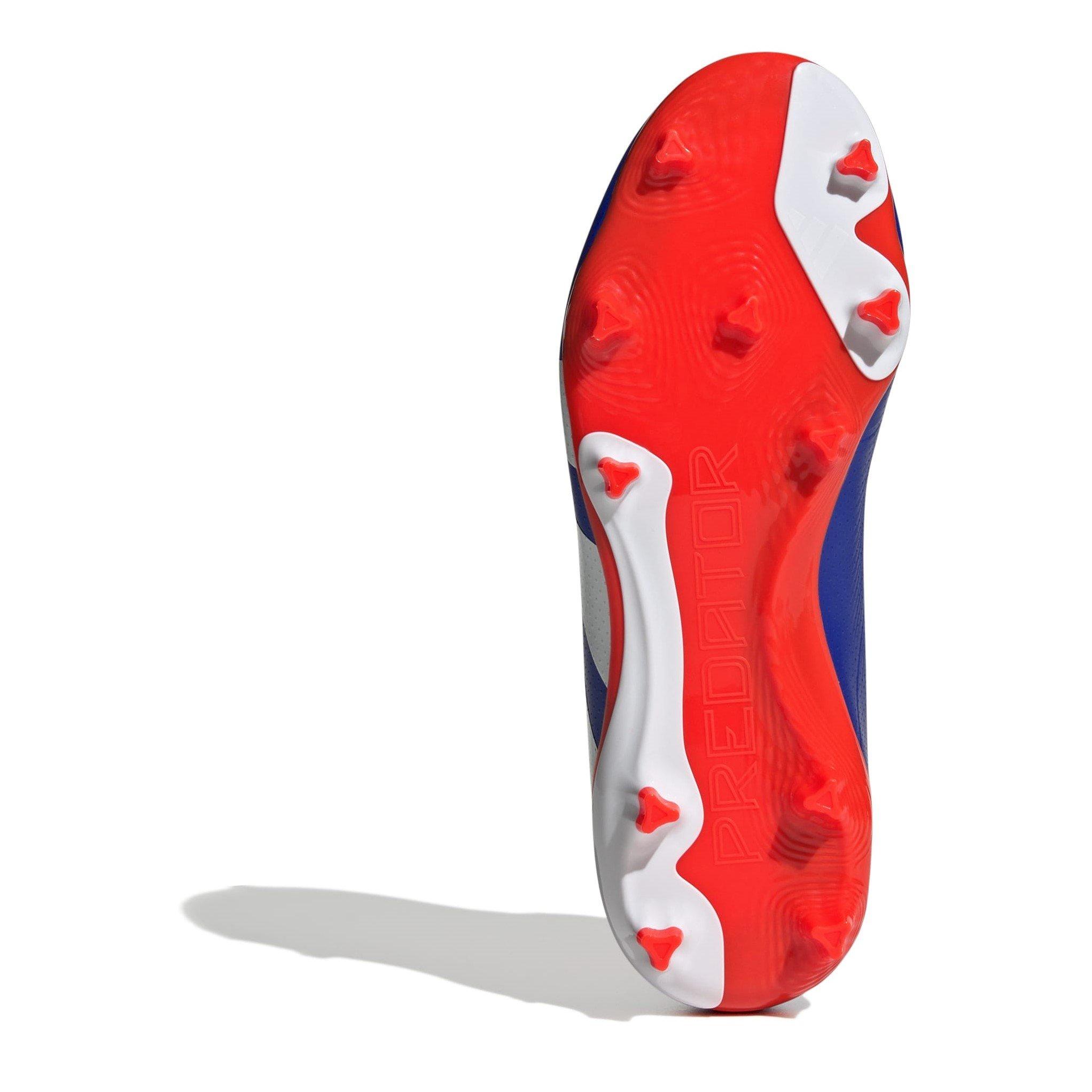 Blå/Hvid/Rød - adidas - Predator 24 League Laceless Childrens Firm Ground Football Boots - 6