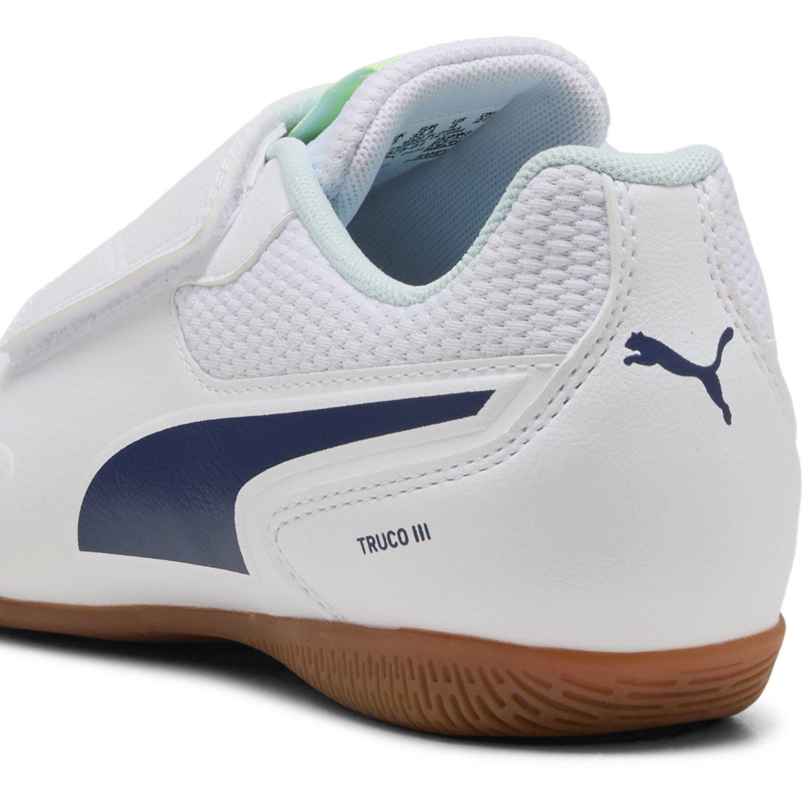 White-Aqua-Fi - Puma - Unisex Kids' Truco III V Indoor Football Boots - 5