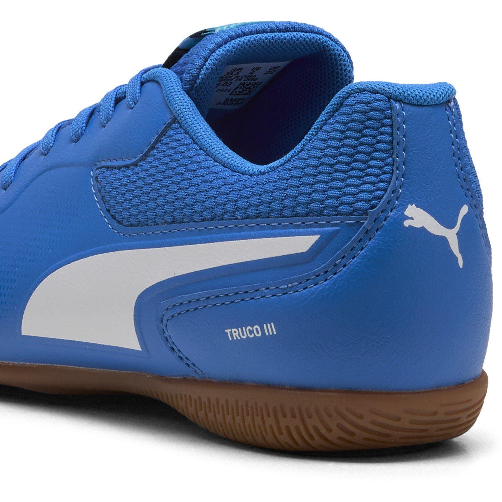 ltrBl-Wht-SpdBl - Puma - Unisex Kids' Truco III Indoor Football Boots - 5