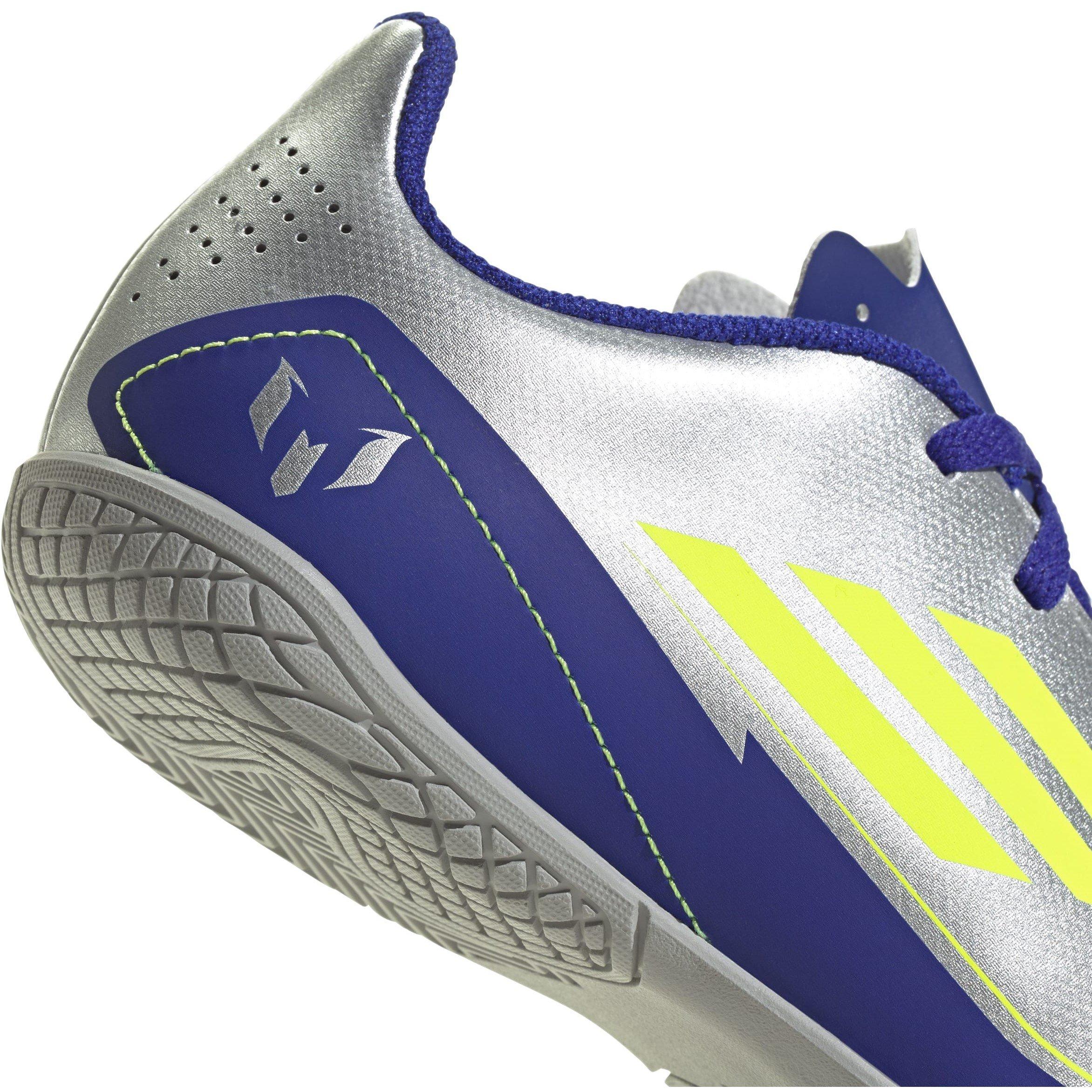 Silver/Blue - adidas - F50 Club Childrens Indoor Football Boots - 8