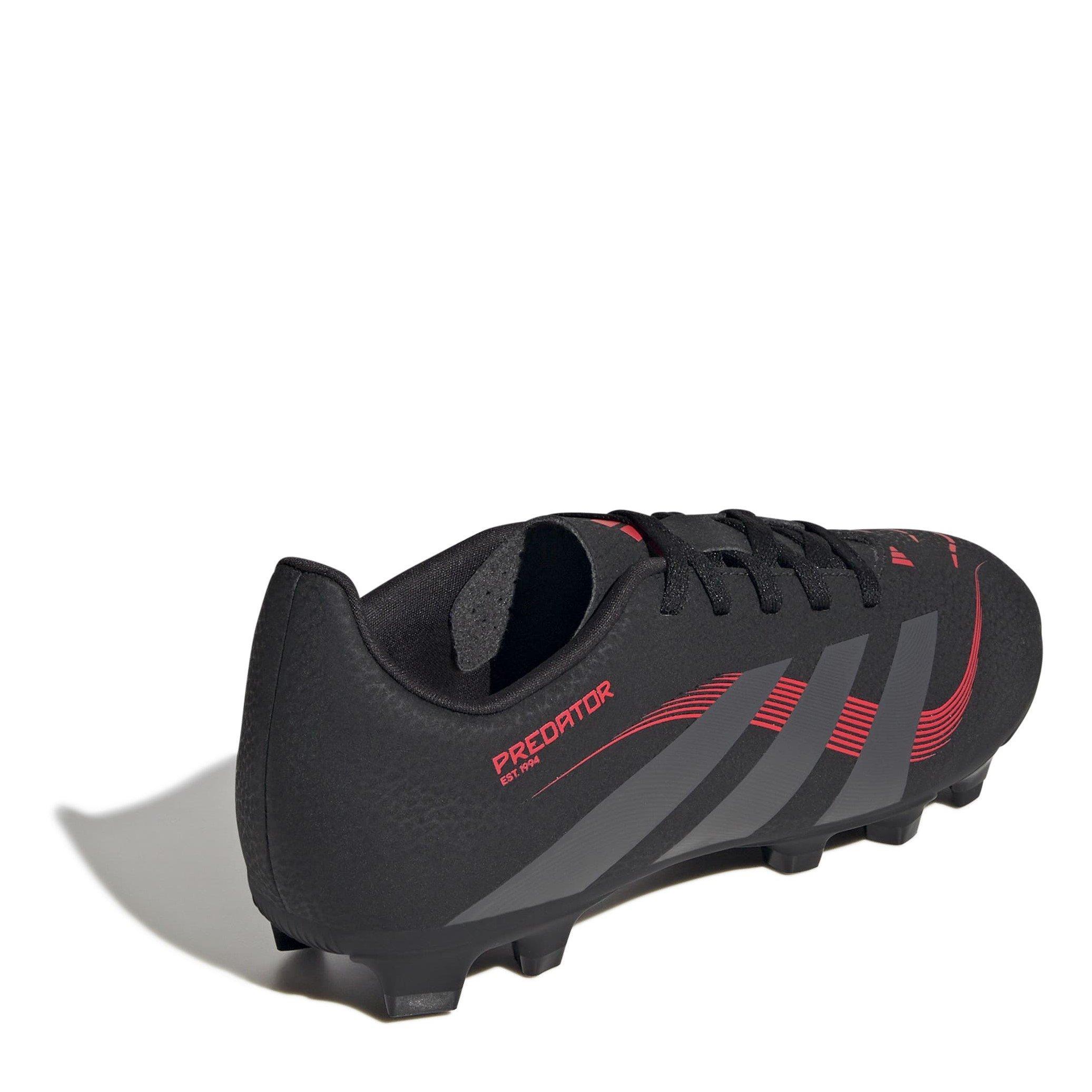 Black/Grey - adidas - Predator Club Childrens Firm Ground Football Boots - 4