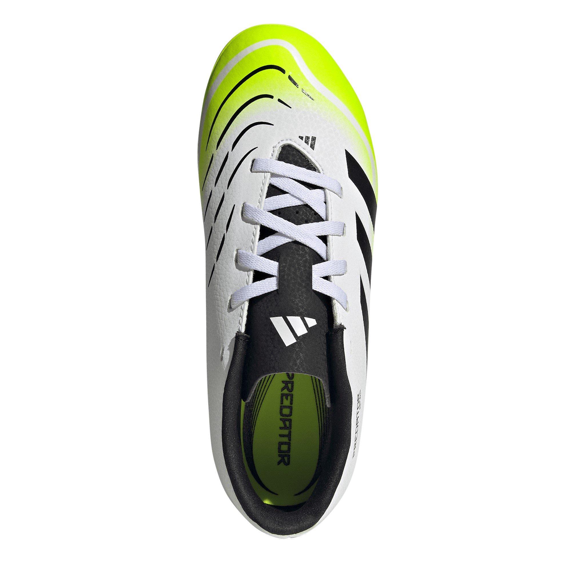 White/Blk/Lemon - adidas - Predator Club Childrens Firm Ground Football Boots - 5