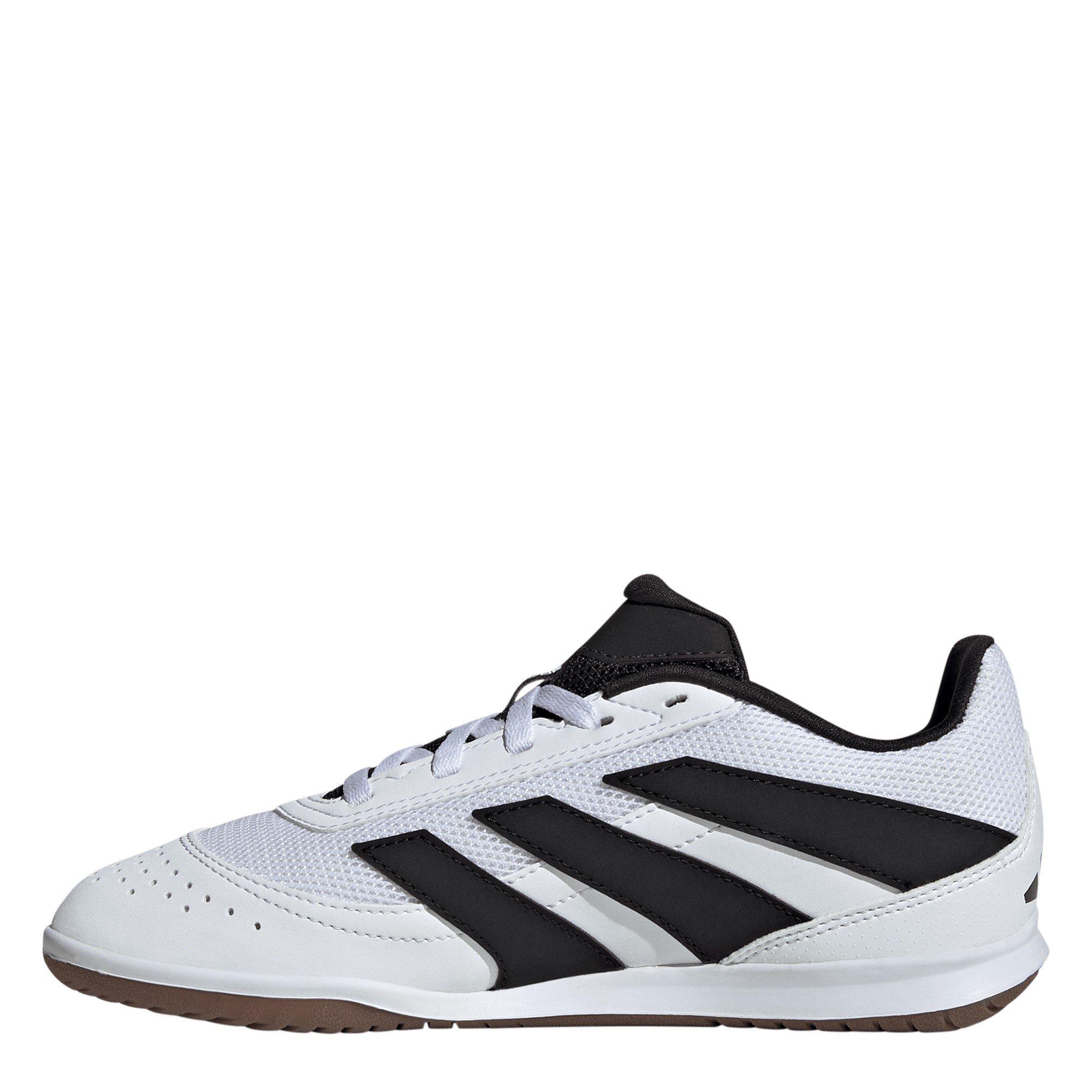 White/Blk/Lemon - adidas - Predator League Childrens Indoor Football Boots - 2