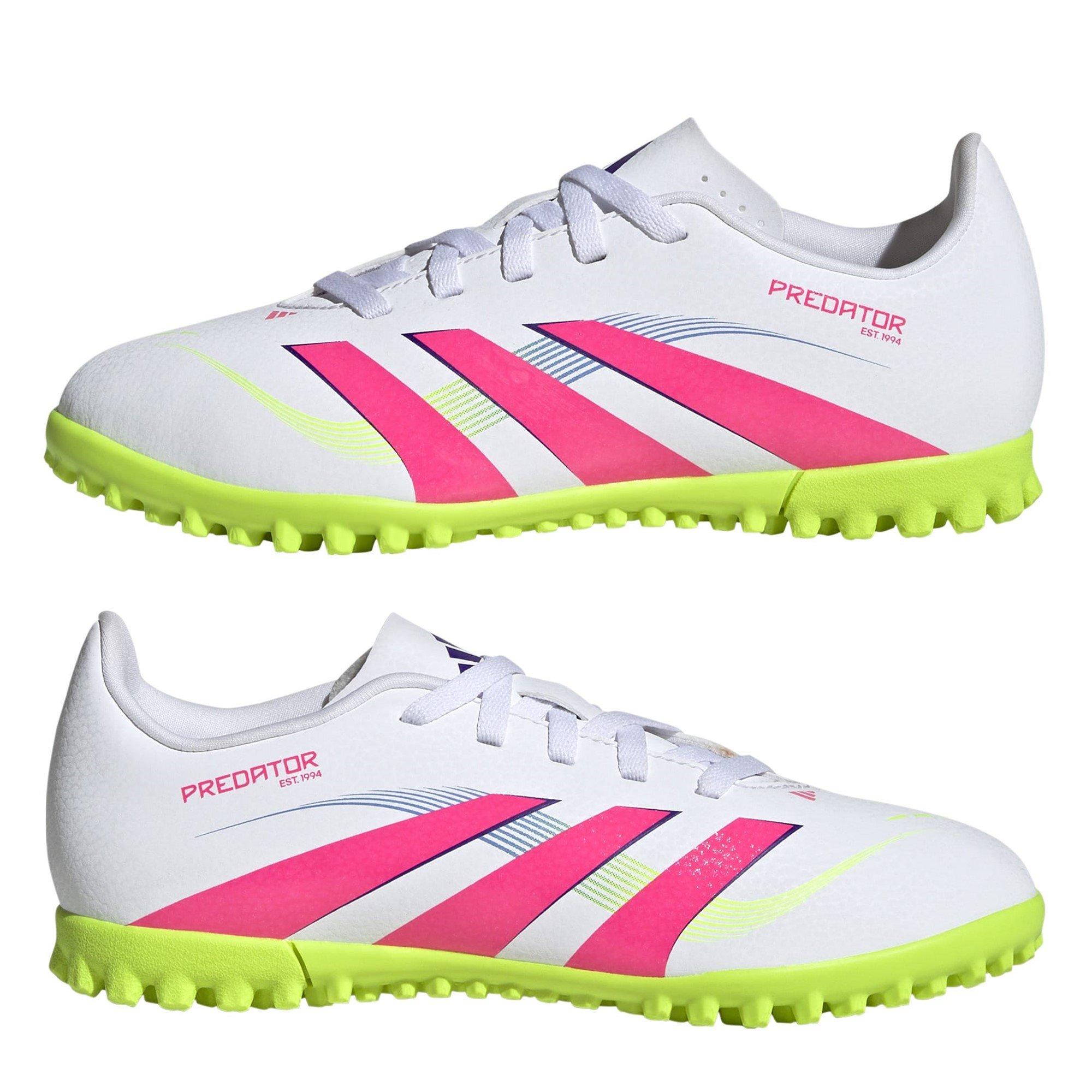 White/Pink - adidas - Predator Club Childrens Astro Turf Football Boots - 9