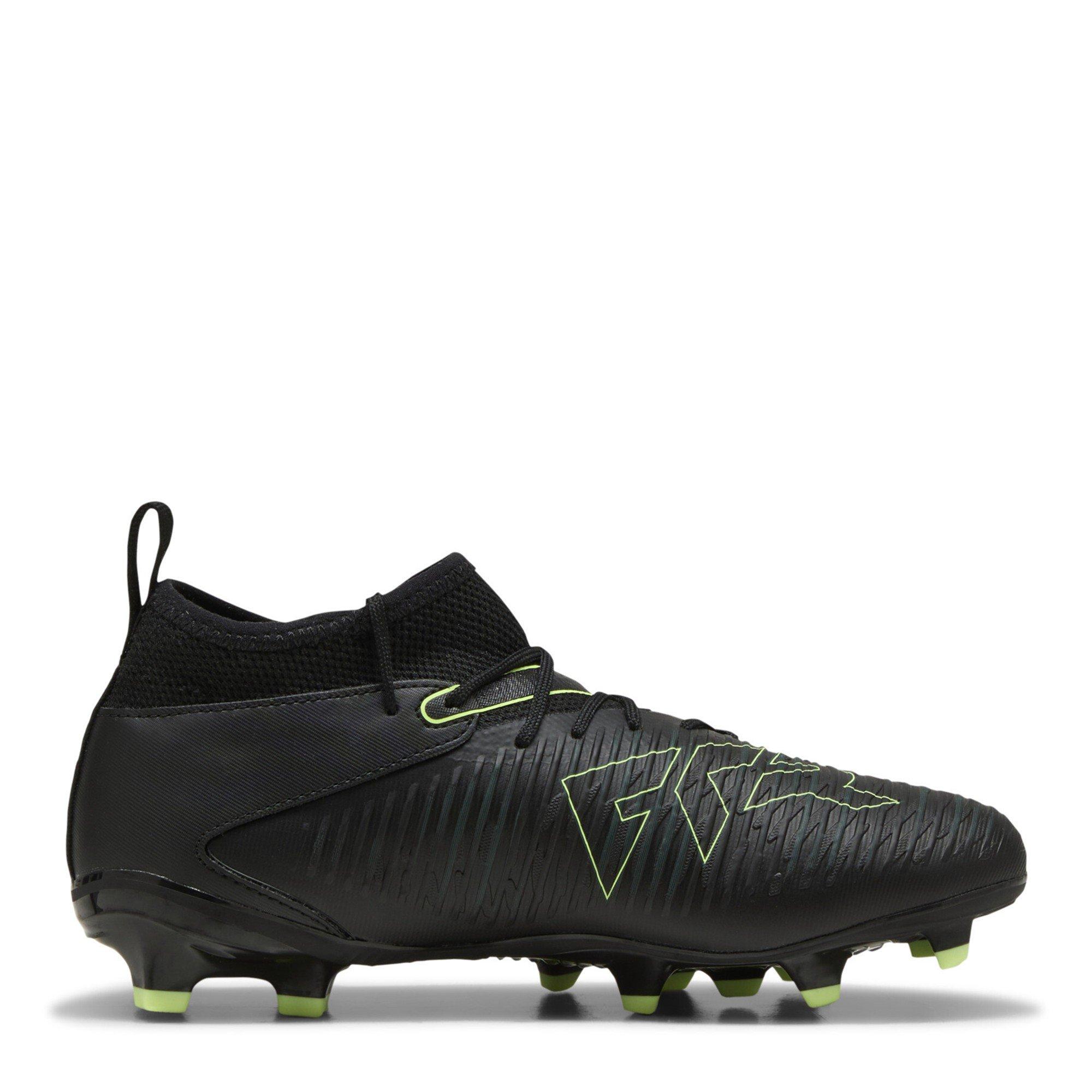 Blk-FL-GrnTrrn - Puma - Unisex Kids' Future 8 Match Firm Ground Football Boots - 4