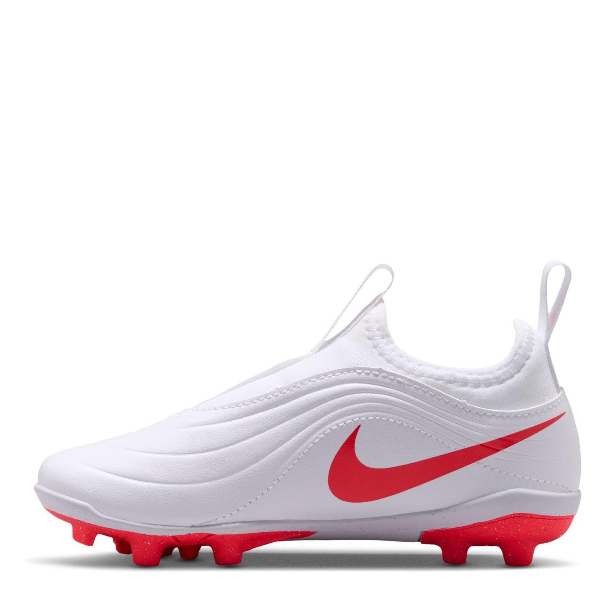 White/Red - Nike - Kids' Tiempo Club Firm Ground Football Boot - 2