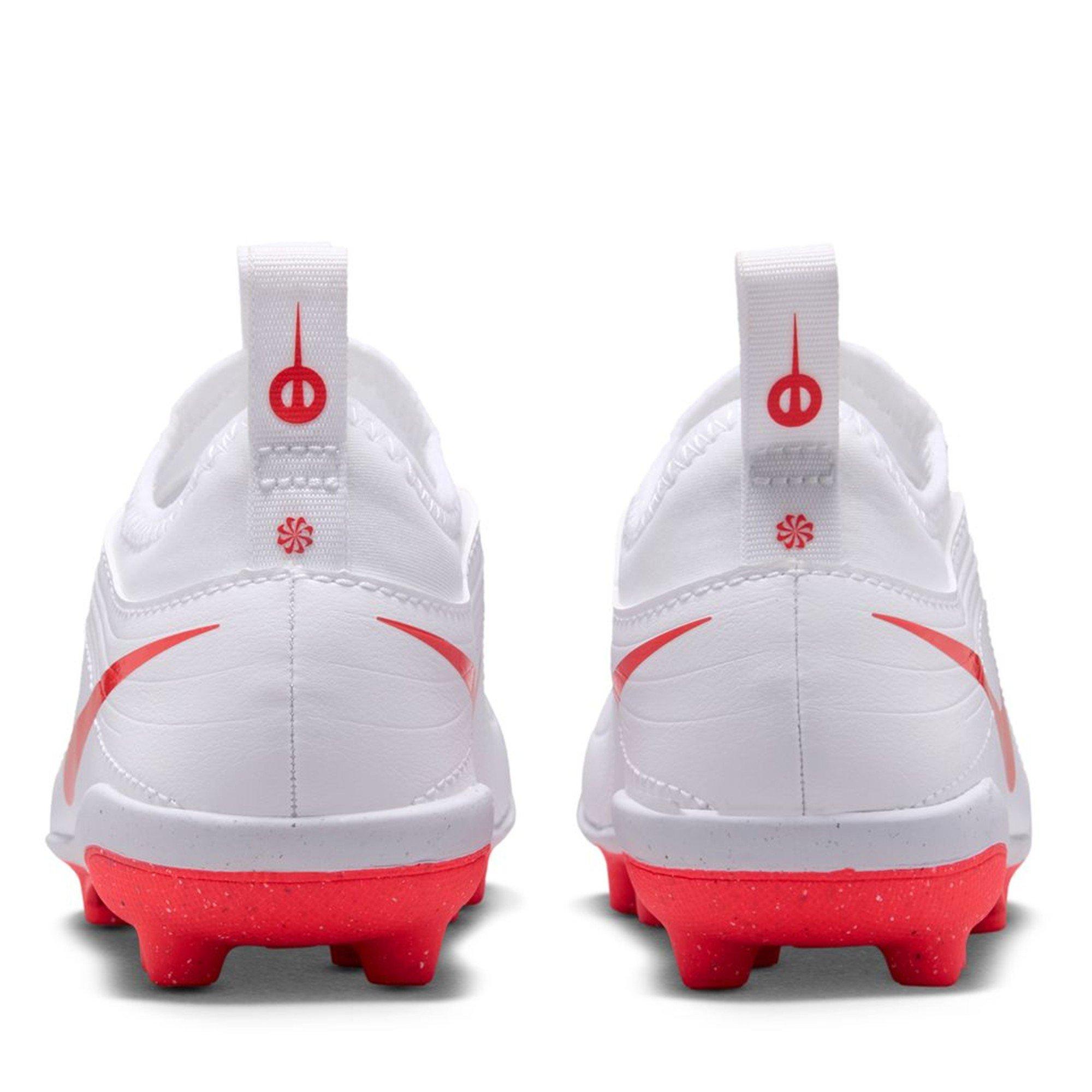 White/Red - Nike - Kids' Tiempo Club Firm Ground Football Boot - 5