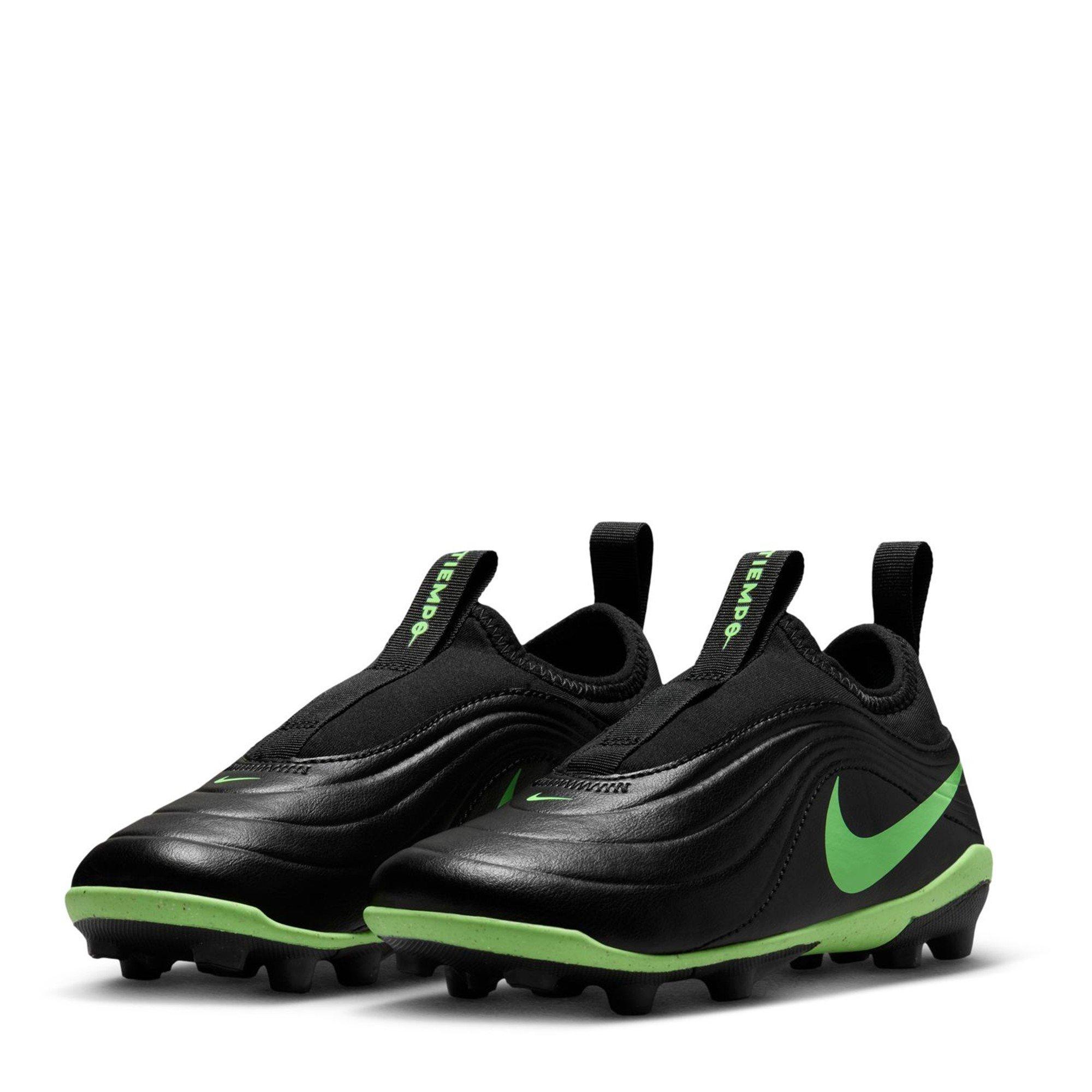 Black/Green - Nike - Kids' Tiempo Club Firm Ground Football Boot - 4
