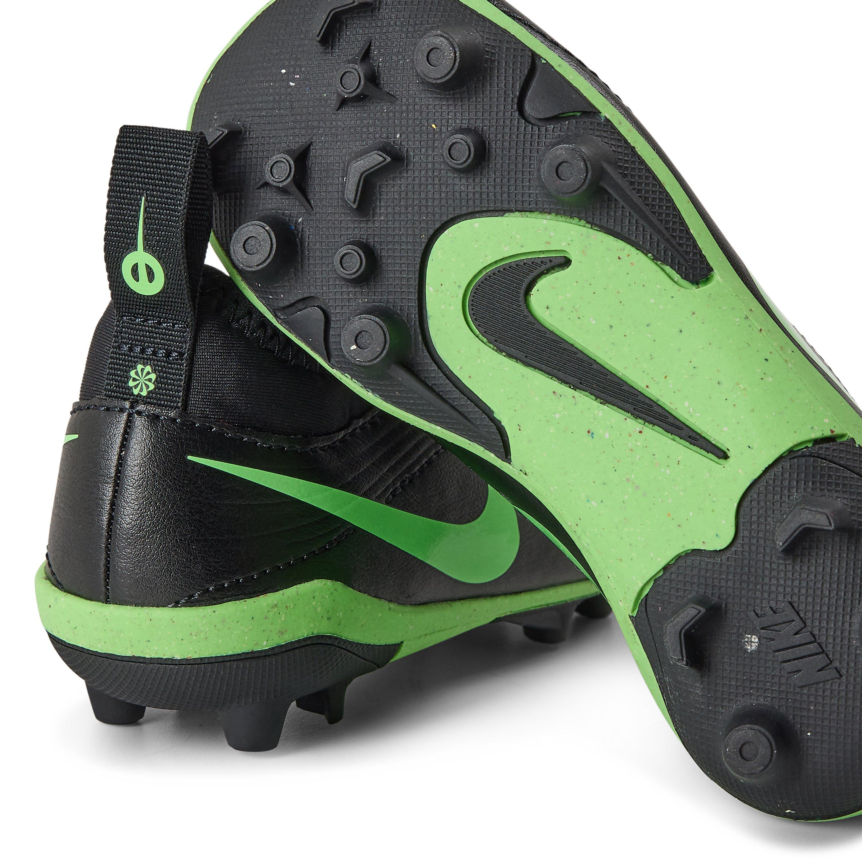 Sort/grøn - Nike - Kids' Tiempo Club Firm Ground Football Boot - 3