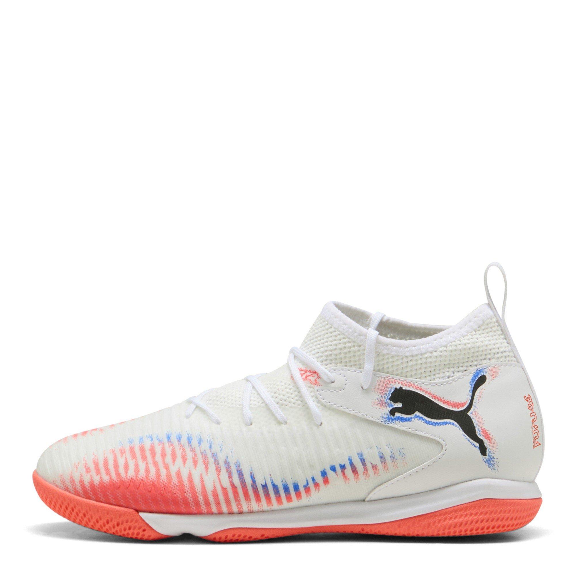 Wht-Blk-Glw Red - Puma - Unisex Kids' Firm Ground Football Boots - 2