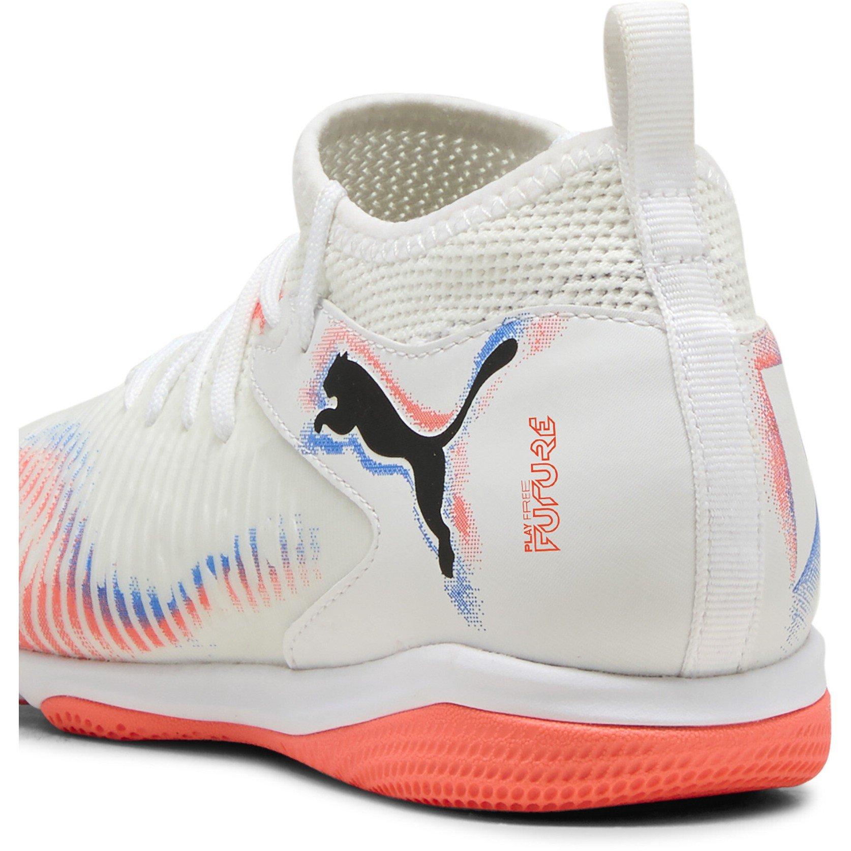 Wht-Blk-Glw Red - Puma - Unisex Kids' Firm Ground Football Boots - 5