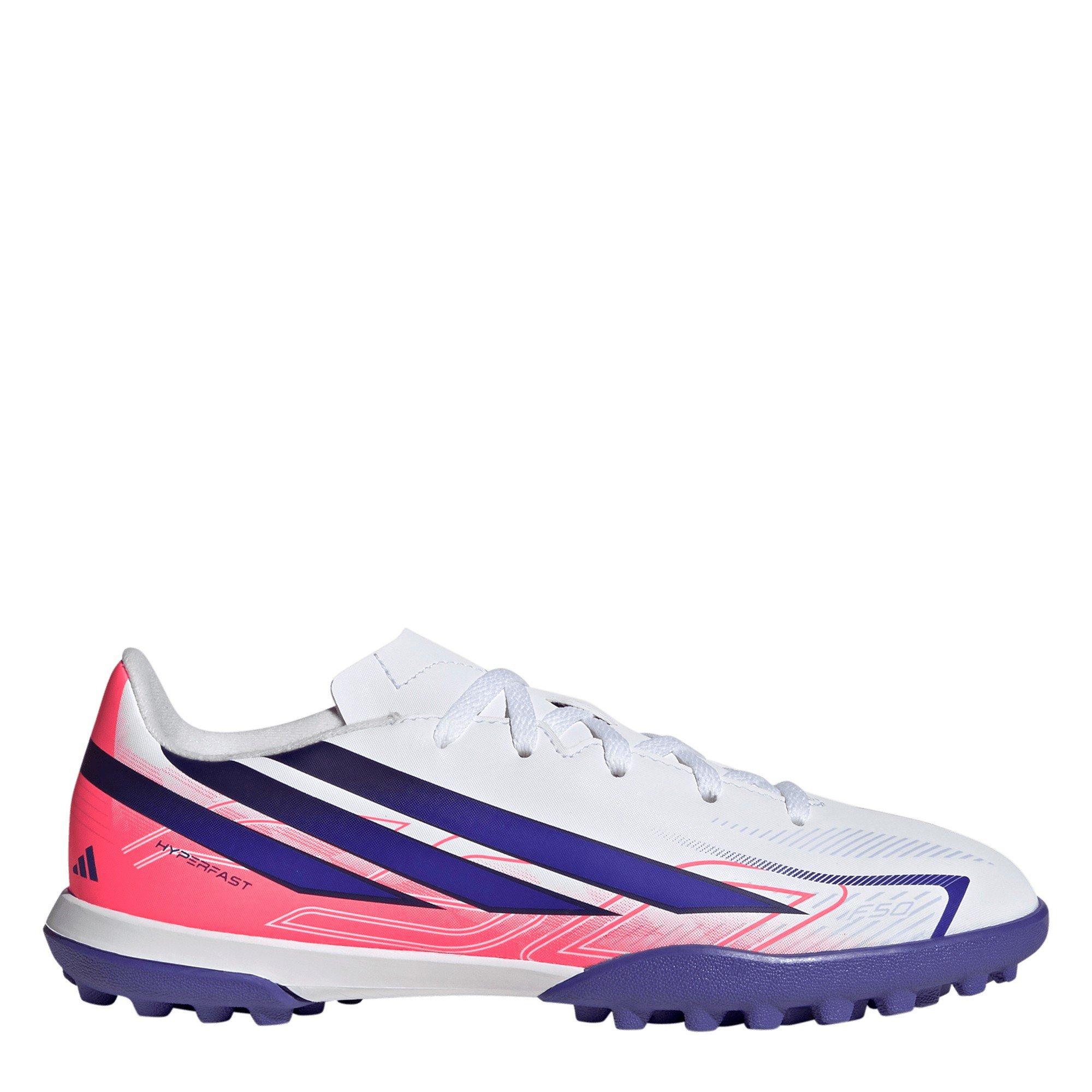 Wit/Koraal - adidas - F50 Hyperfast Club Turf Football Boots Kids - 1