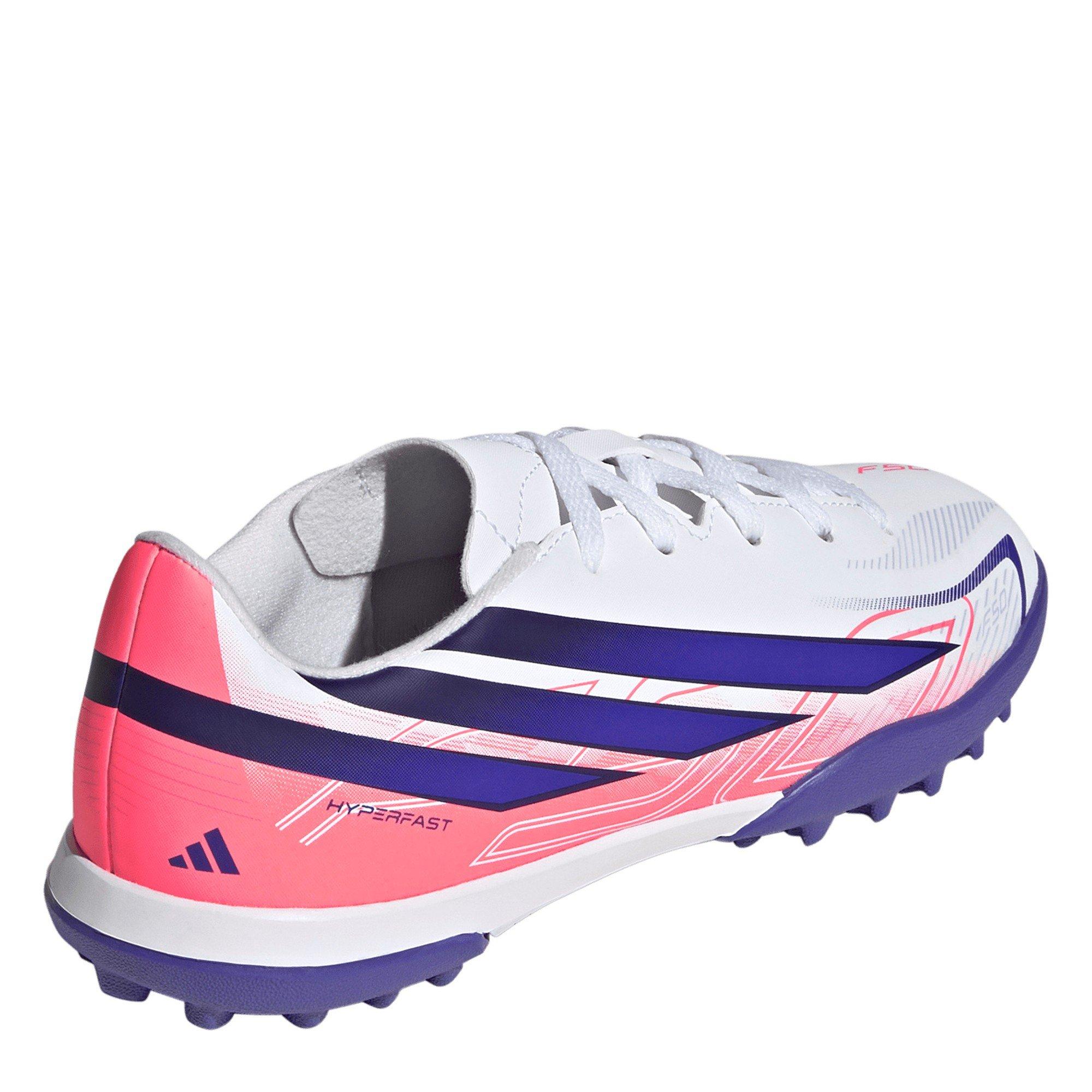 Wit/Koraal - adidas - F50 Hyperfast Club Turf Football Boots Kids - 4