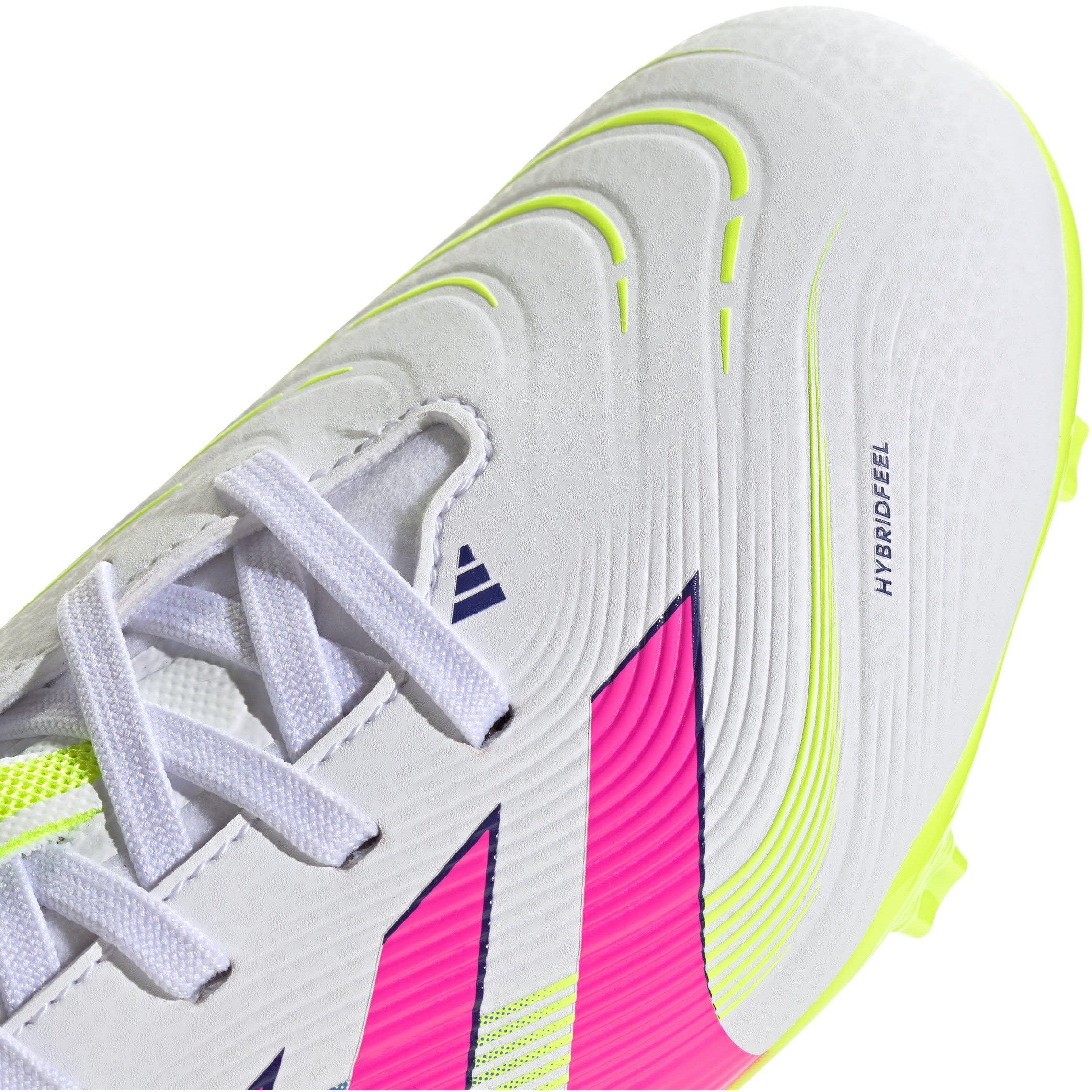 White/Pink - adidas - Predator League Childrens Firm Ground Football Boots - 7