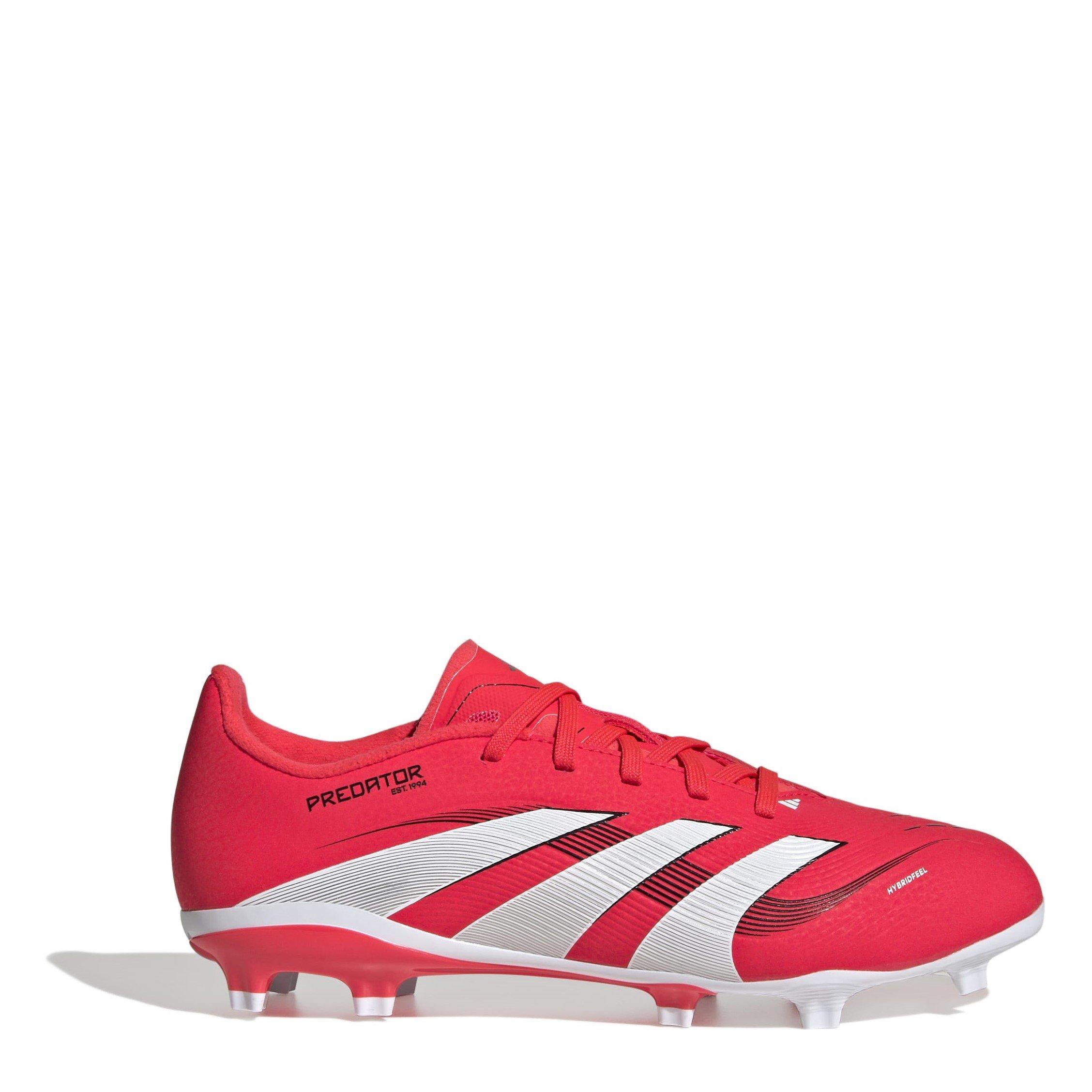 Red/White - adidas - Predator League Childrens Firm Ground Football Boots - 1