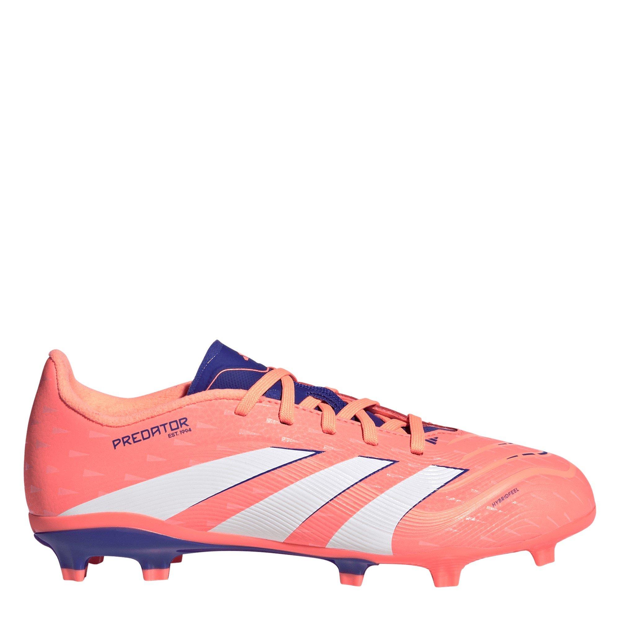 Adidas Boys Predator League Childrens Firm Ground Football Boots - Orange/White - C11 (29)