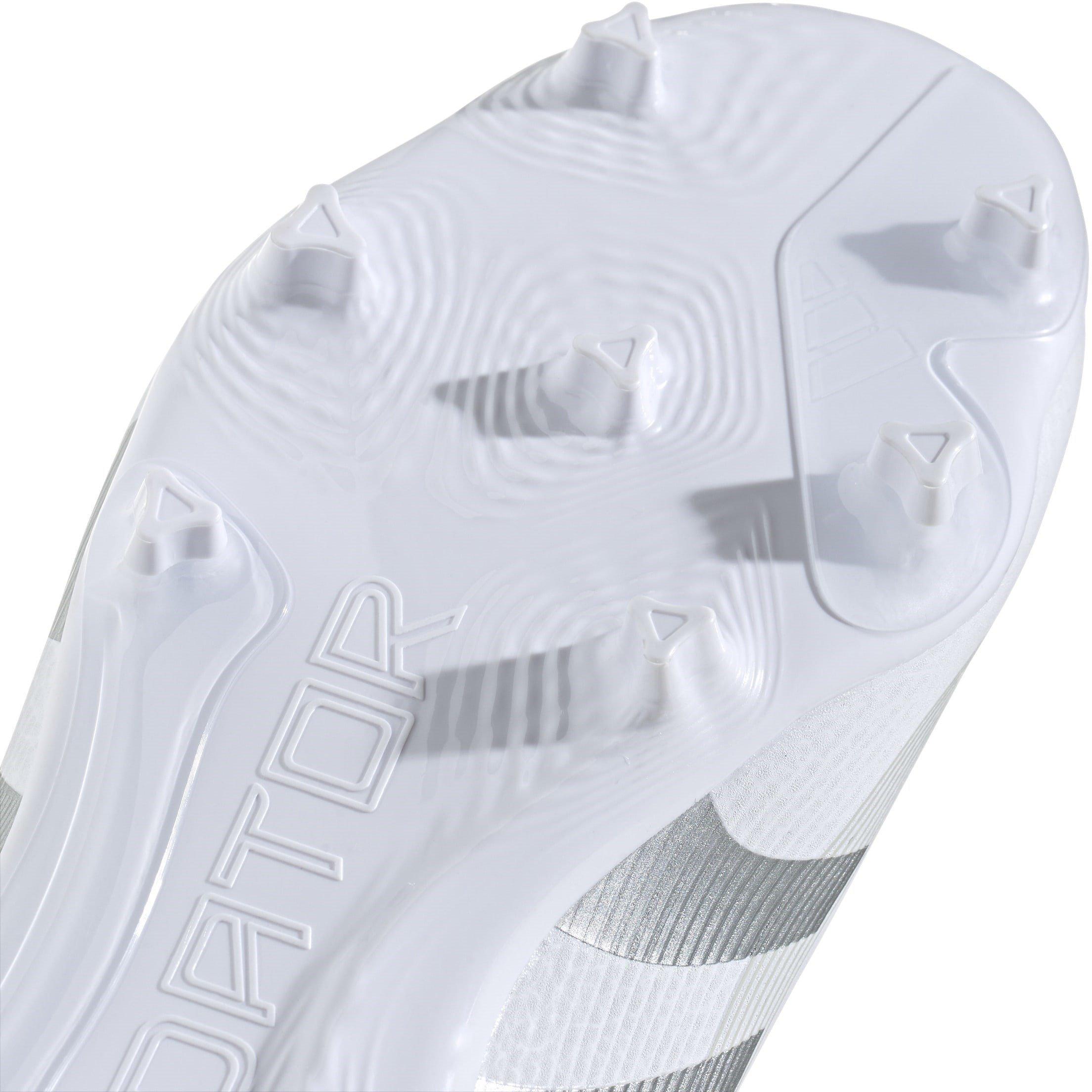 White/Silver - adidas - Predator League Childrens Firm Ground Football Boots - 7