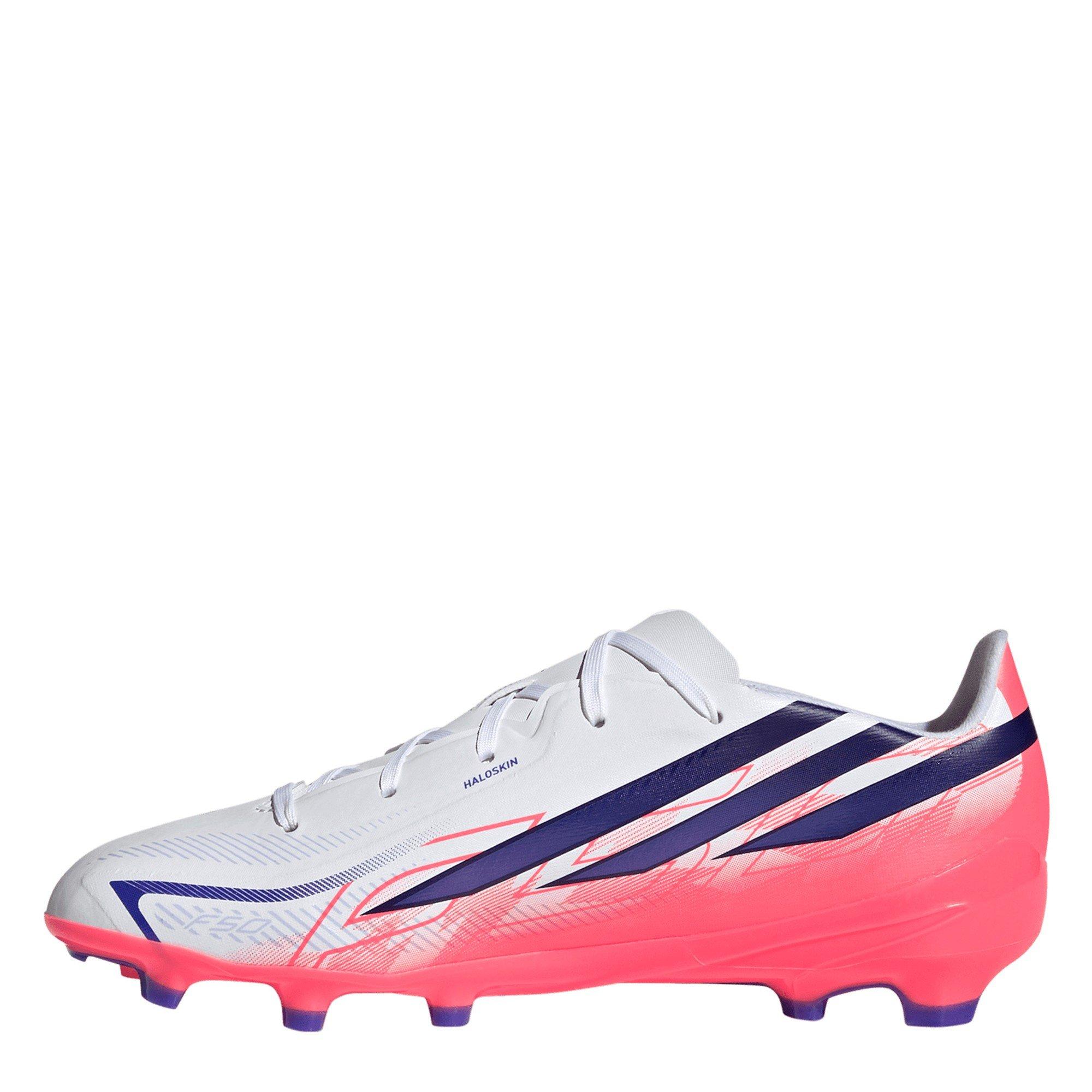 Wit/Koraal - adidas - F50 Hyperfast League Firm Ground Football Boots Kids - 2