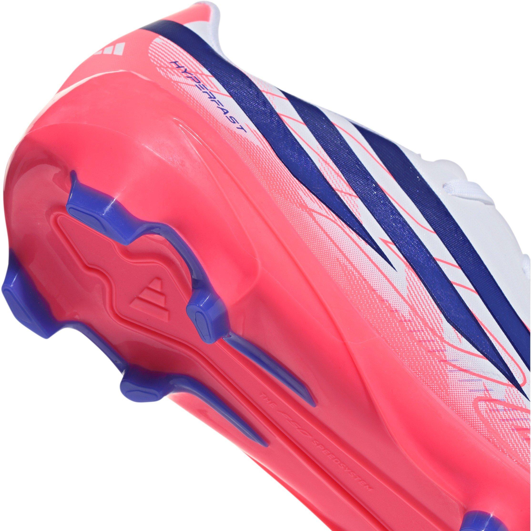 Wit/Koraal - adidas - F50 Hyperfast League Firm Ground Football Boots Kids - 7