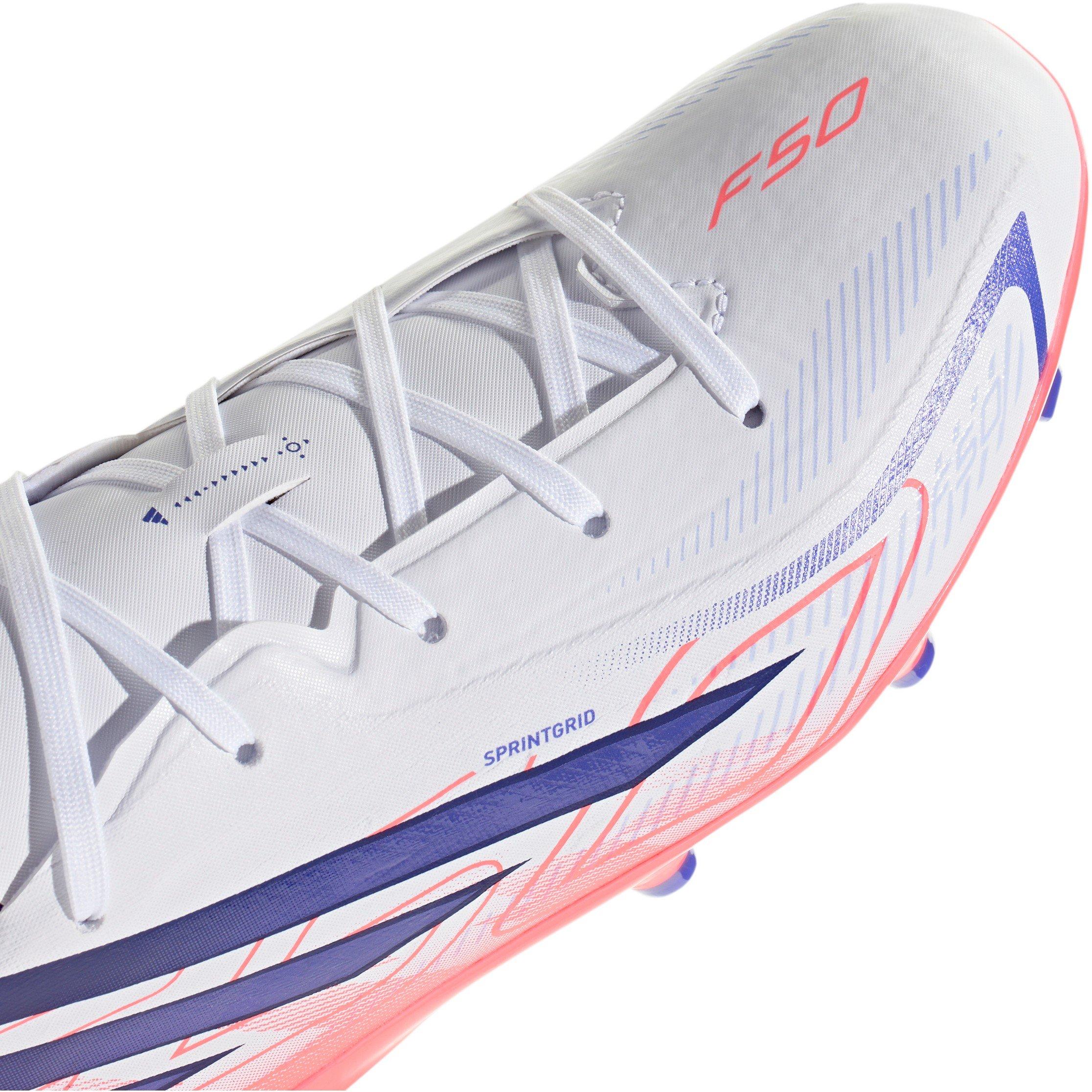 Wit/Koraal - adidas - F50 Hyperfast League Firm Ground Football Boots Kids - 8