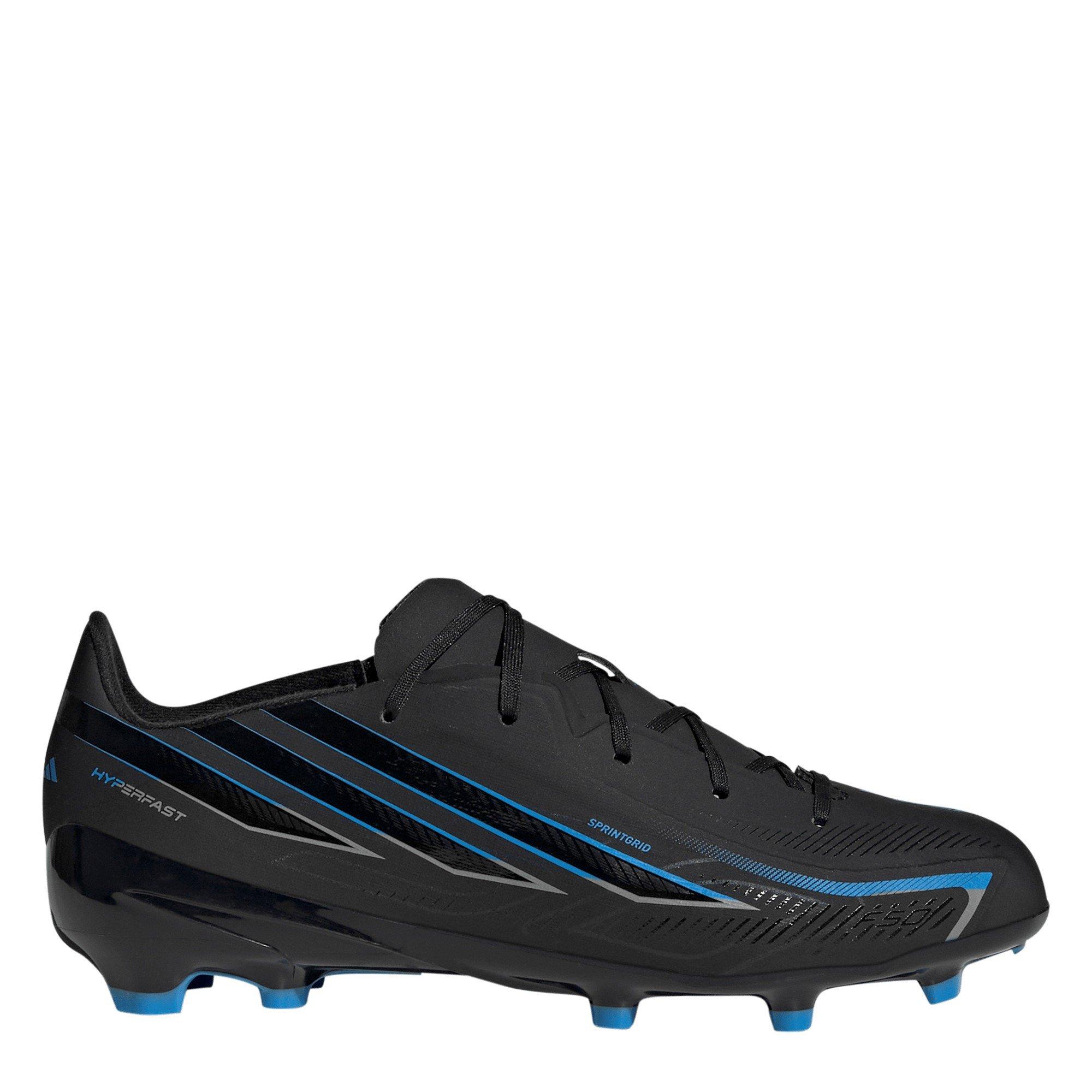 Black/Blue - adidas - F50 Hyperfast League Firm Ground Football Boots Kids - 1