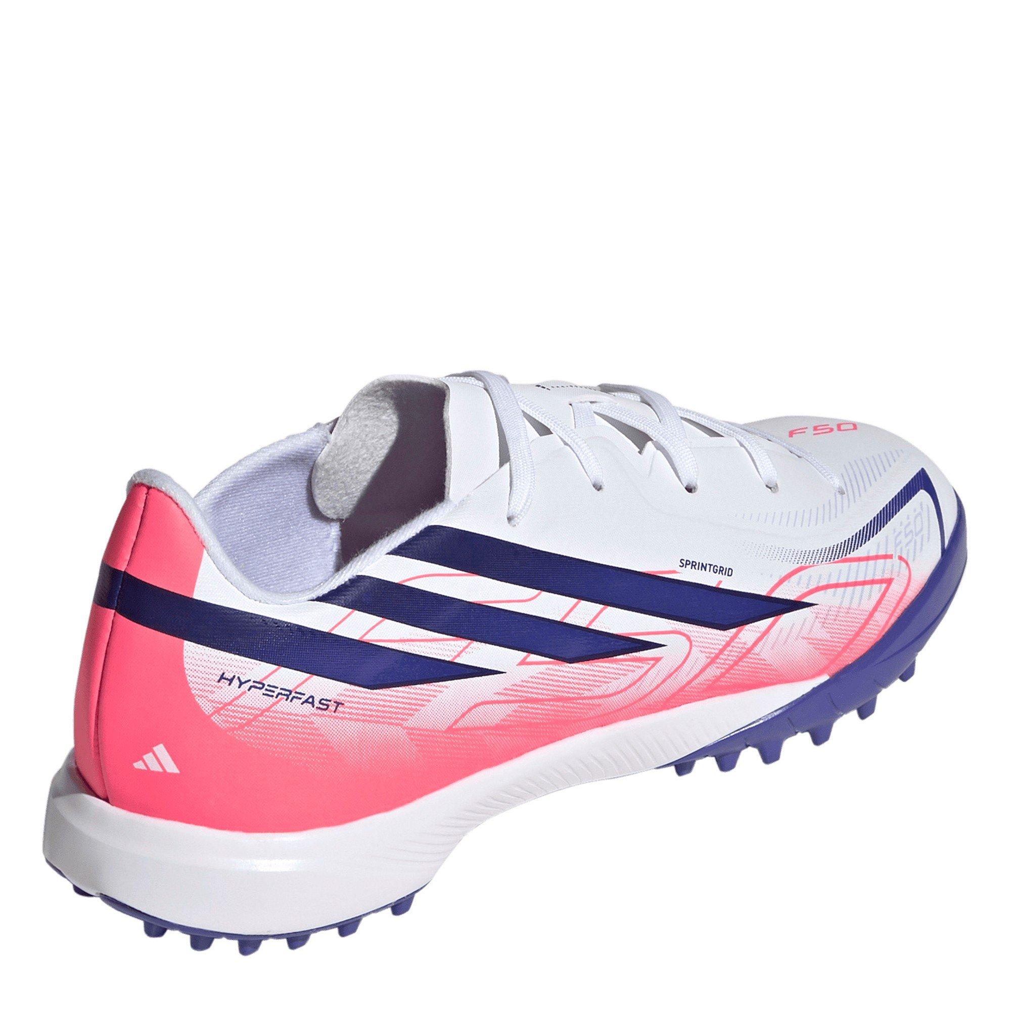 Wit/Koraal - adidas - F50 Hyperfast League Turf Football Boots Kids - 4