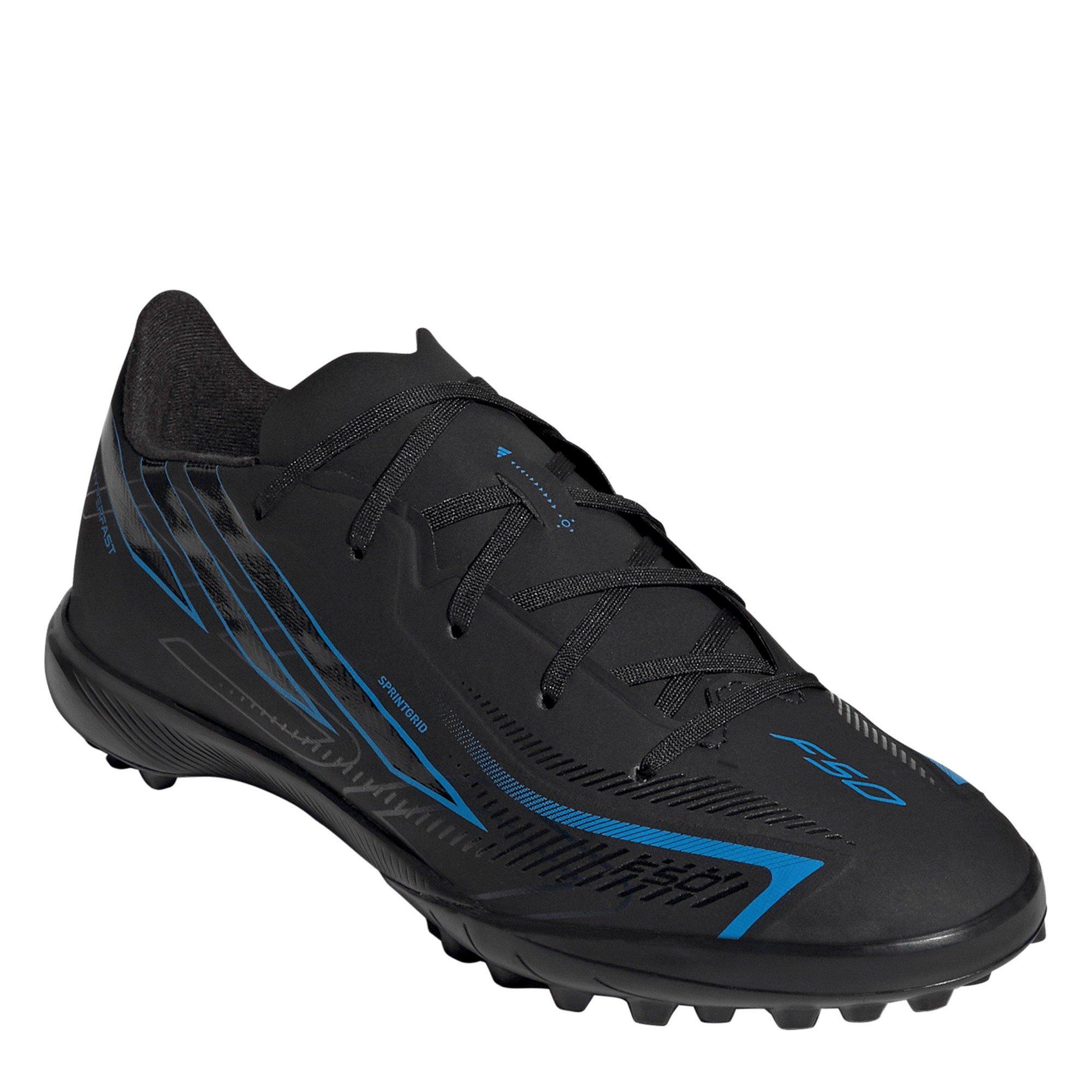 Black/Blue - adidas - F50 Hyperfast League Turf Football Boots Kids - 3