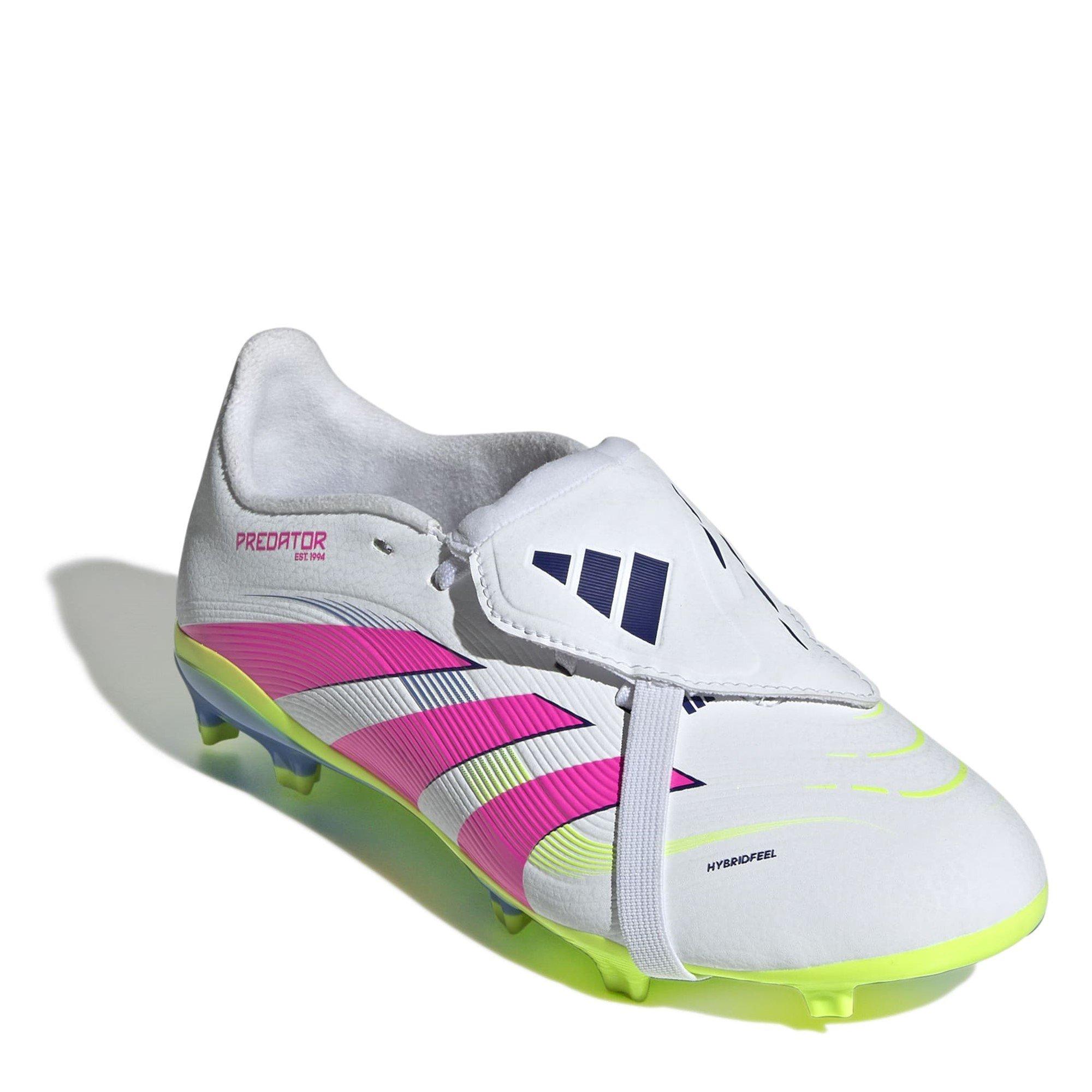 White/Pink - adidas - Predator League Fold-Over Tongue Childrens Firm Ground Football Boots - 3