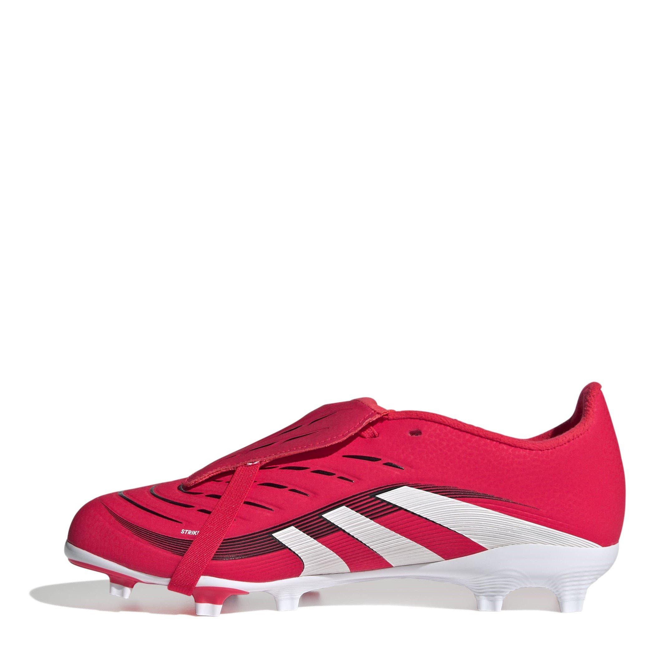 Rosso/Bianco - adidas - Predator League Fold-Over Tongue Childrens Firm Ground Football Boots - 2