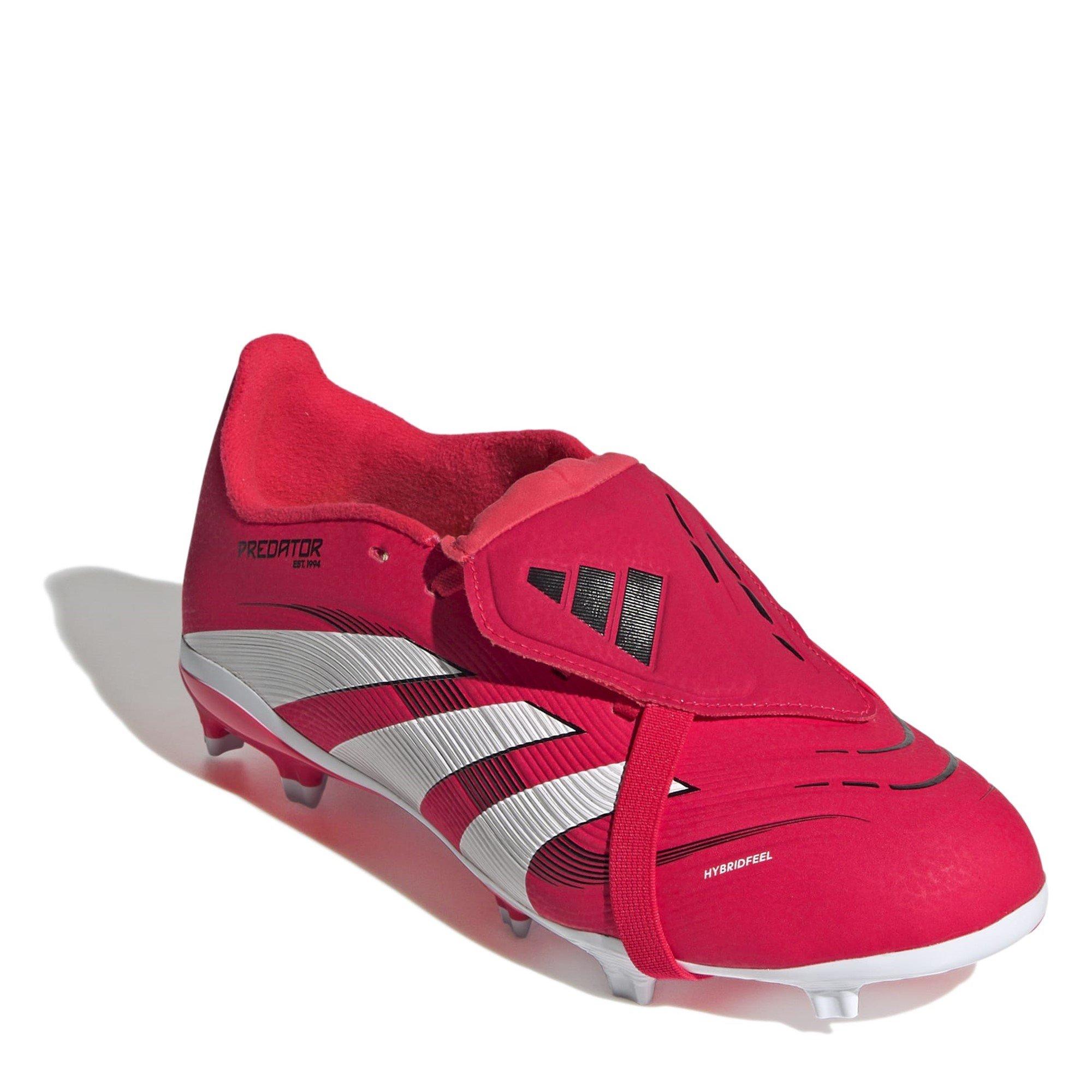 Rosso/Bianco - adidas - Predator League Fold-Over Tongue Childrens Firm Ground Football Boots - 3
