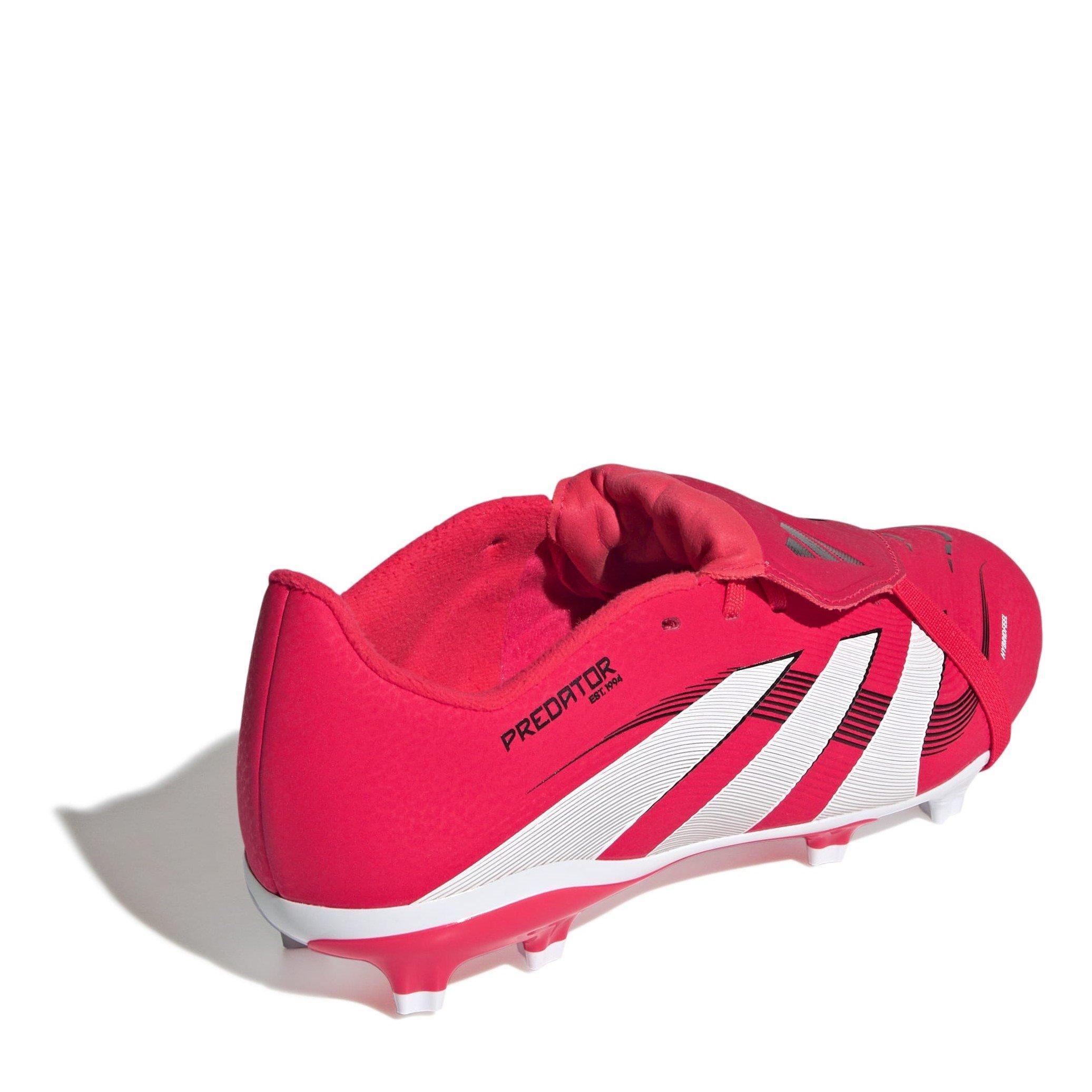 Rosso/Bianco - adidas - Predator League Fold-Over Tongue Childrens Firm Ground Football Boots - 4