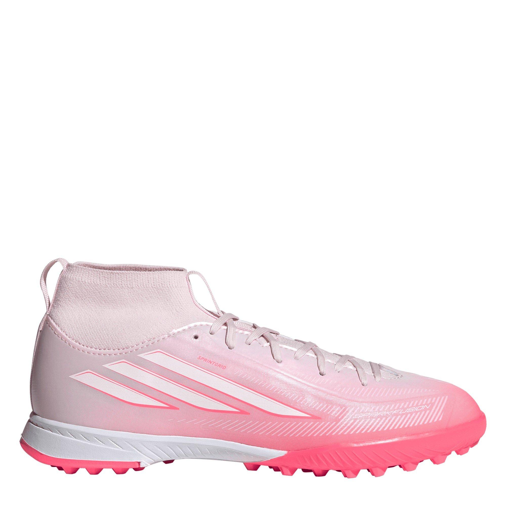 Wit/Koraal - adidas - F50 Sparkfusion League Mid Cut Turf Football Boots Kids - 1