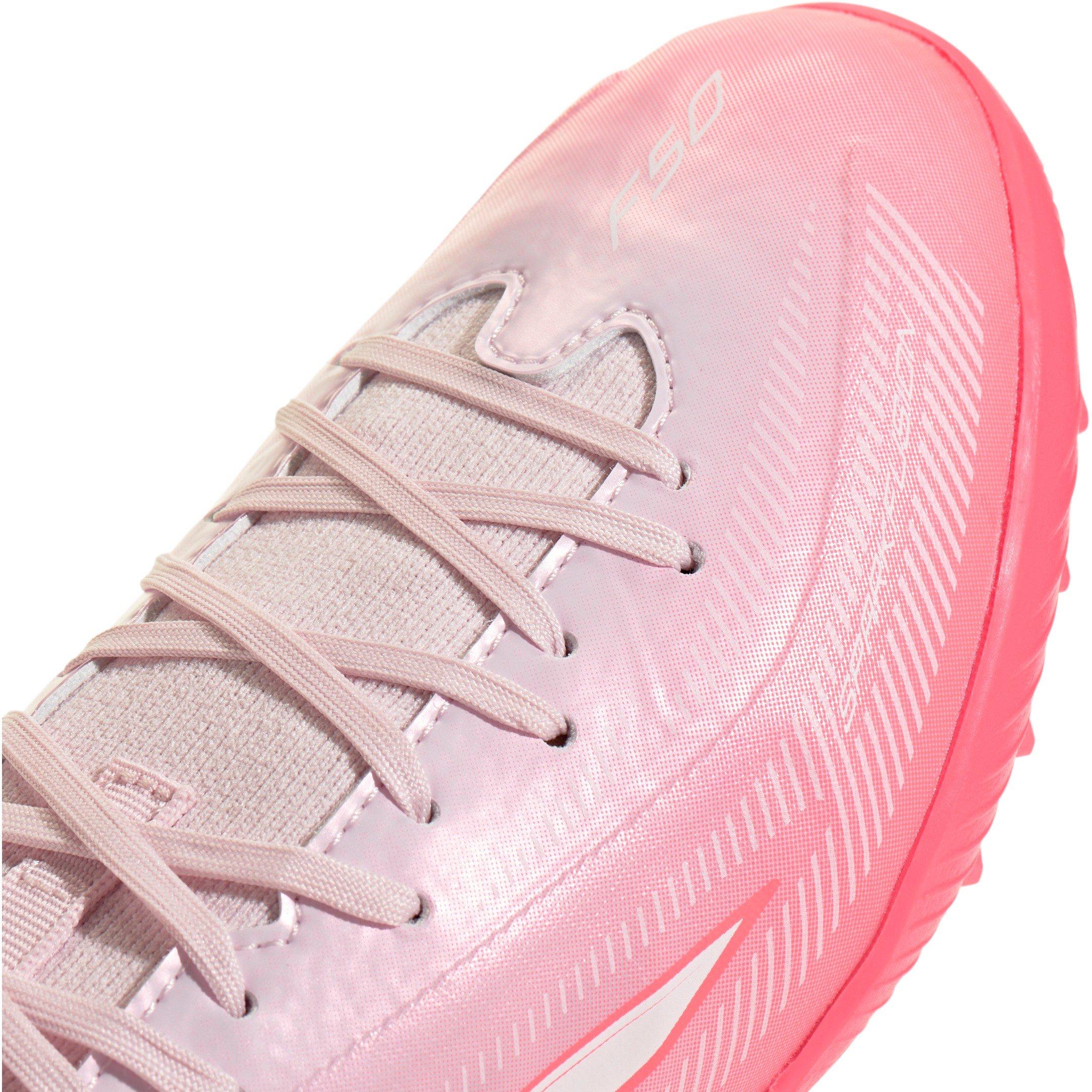 Wit/Koraal - adidas - F50 Sparkfusion League Mid Cut Turf Football Boots Kids - 7