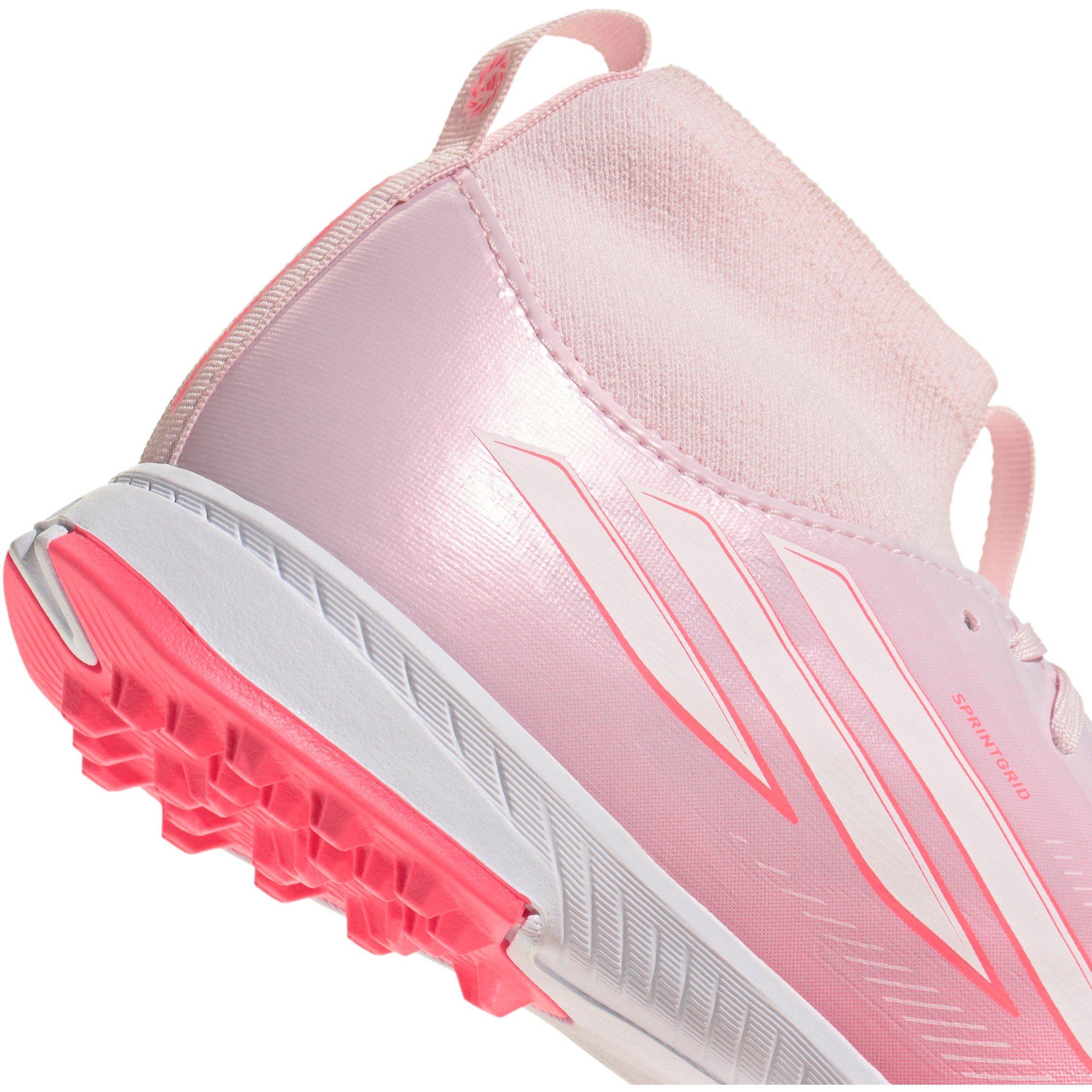 Wit/Koraal - adidas - F50 Sparkfusion League Mid Cut Turf Football Boots Kids - 8