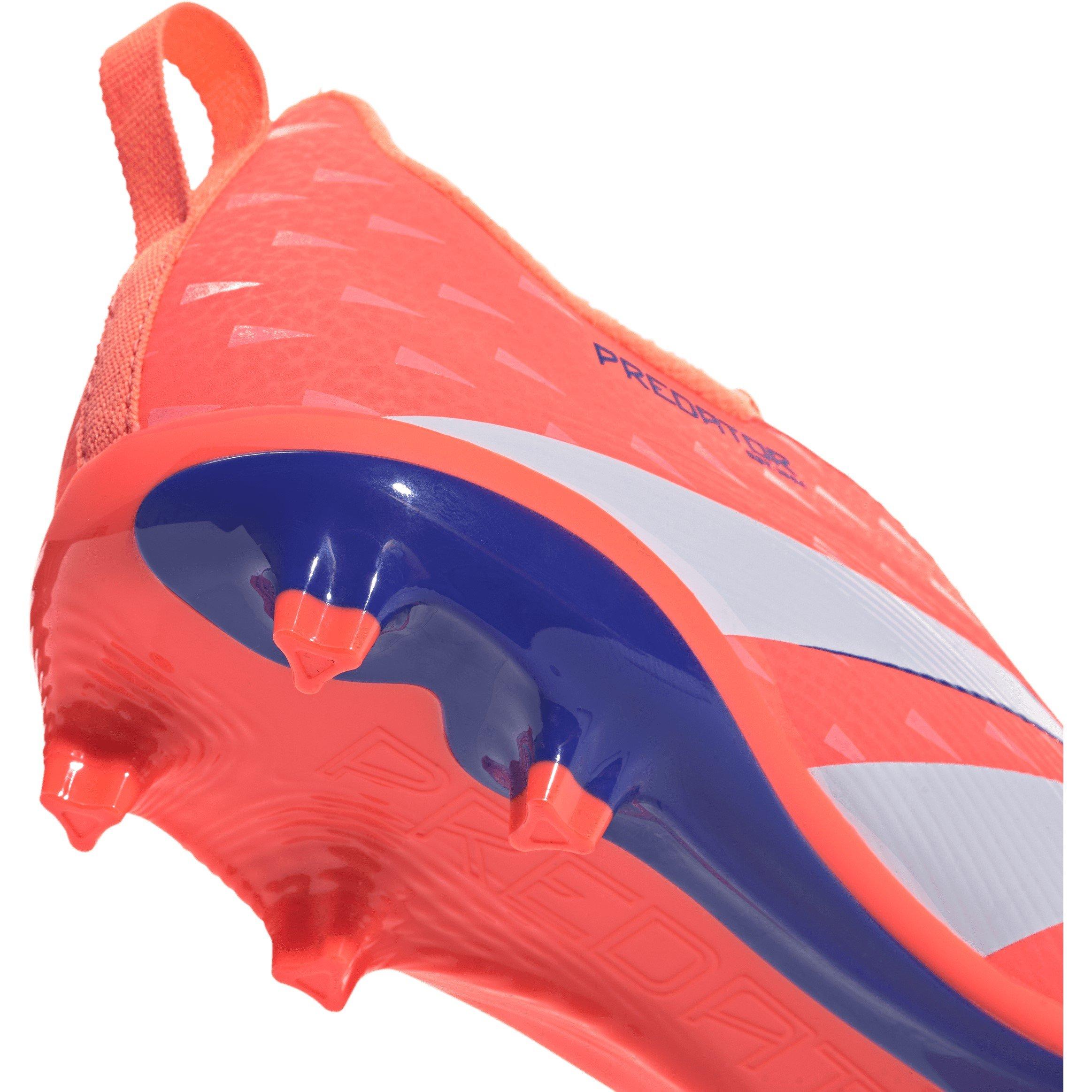 Orange/White - adidas - Predator 3 Childrens Laceless Firm Ground Football Boots - 7