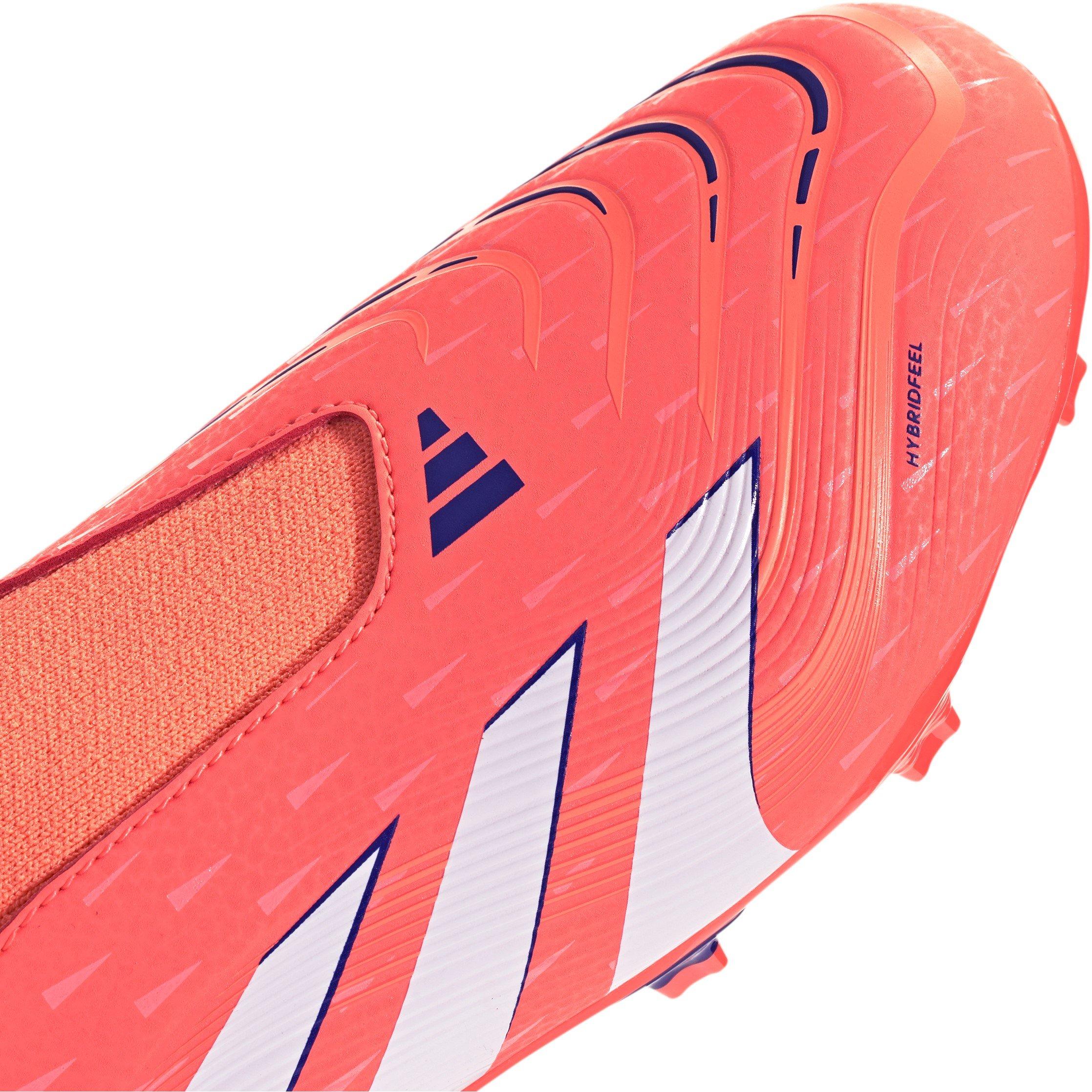 Orange/White - adidas - Predator 3 Childrens Laceless Firm Ground Football Boots - 8