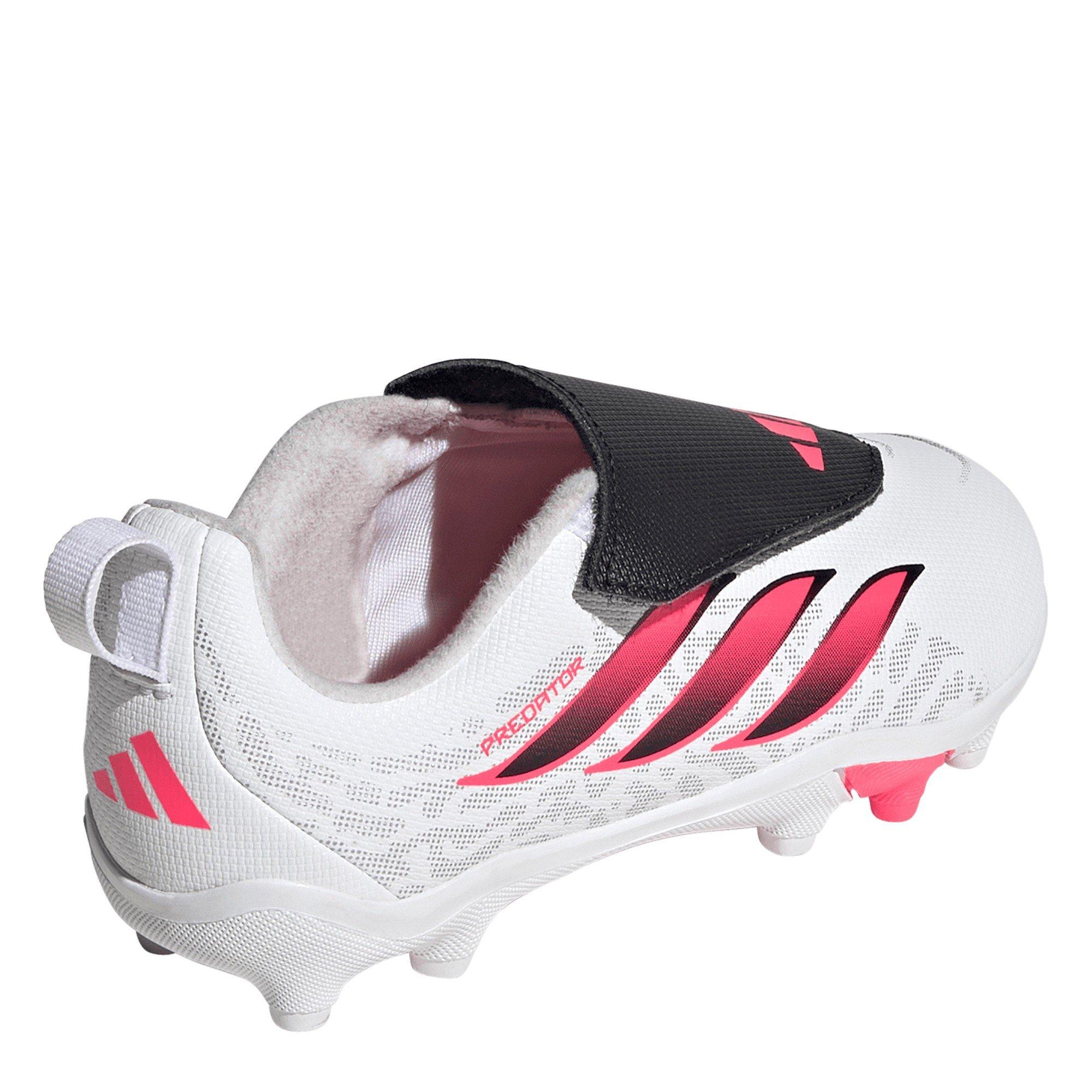 Bianco/Corallo - adidas - Kids' Predator Firm Ground Football Boot - 4
