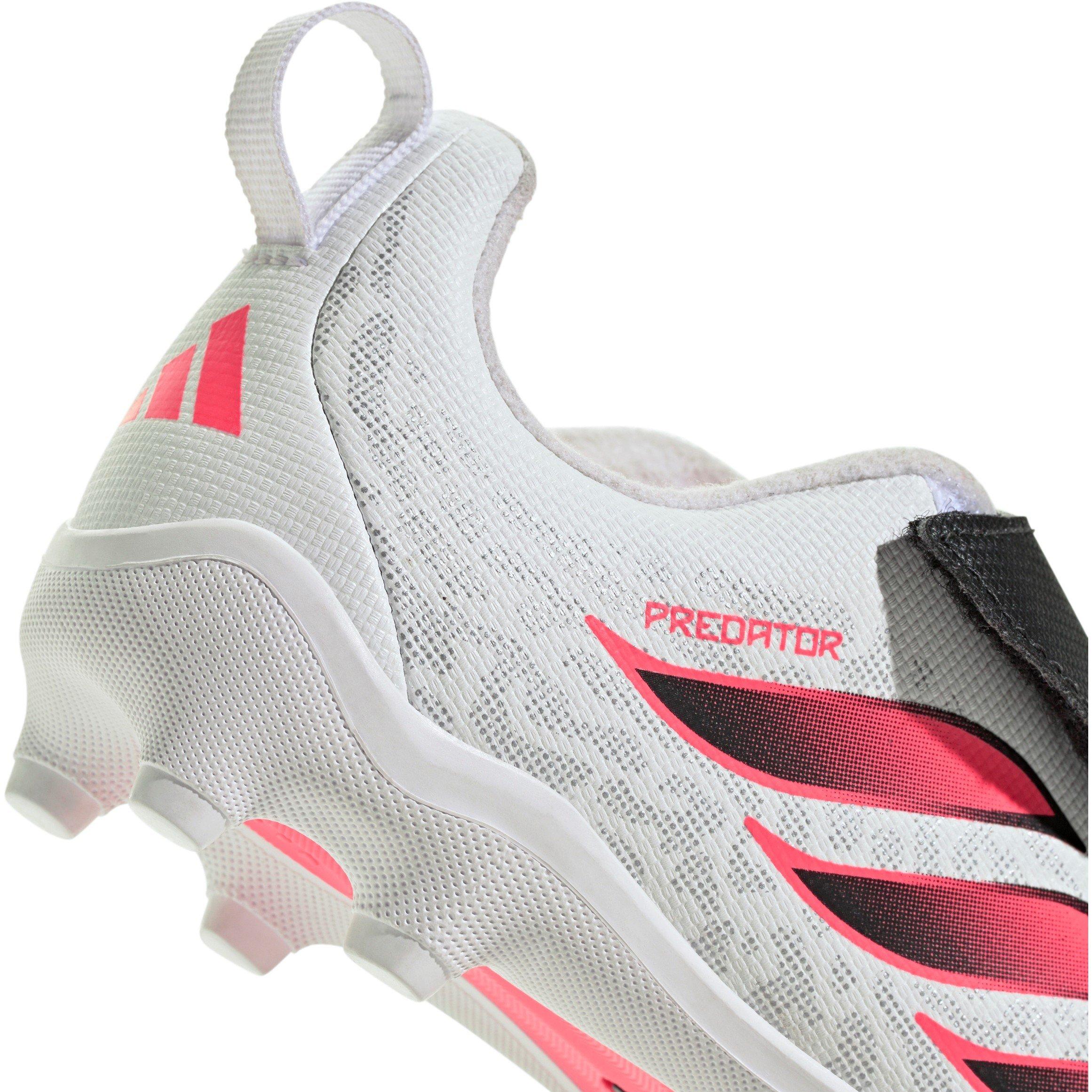 Bianco/Corallo - adidas - Kids' Predator Firm Ground Football Boot - 7