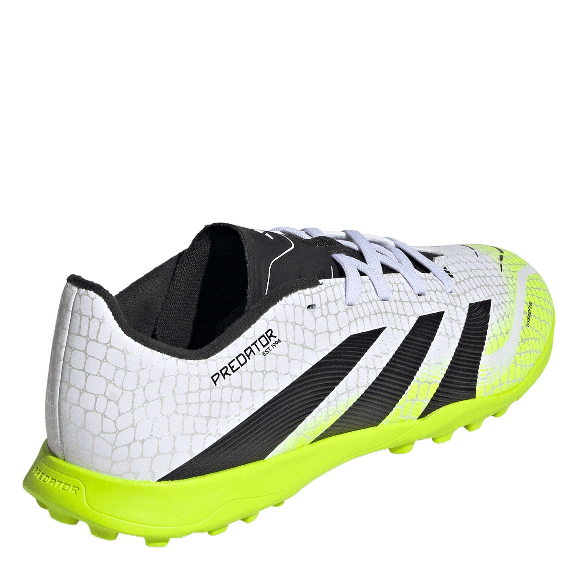 White/Blk/Lemon - adidas - Predator Childrens Astro Turf Football Boots - 4