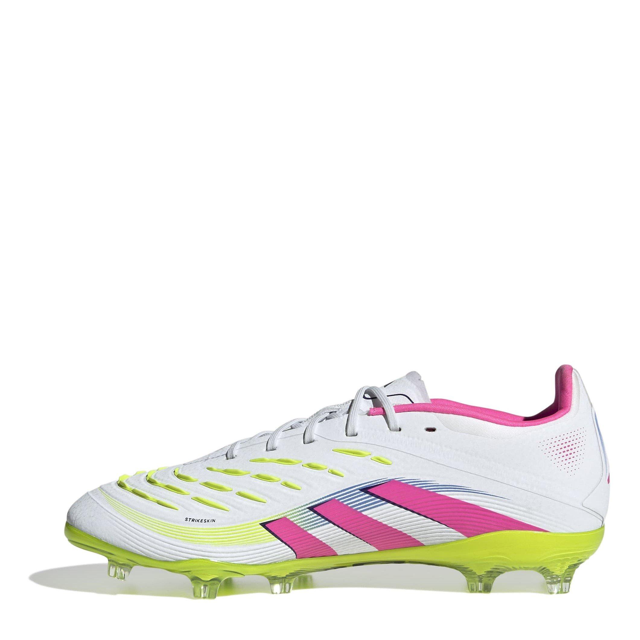 White/Pink - adidas - Predator Elite Childrens Firm Ground Football Boots - 2