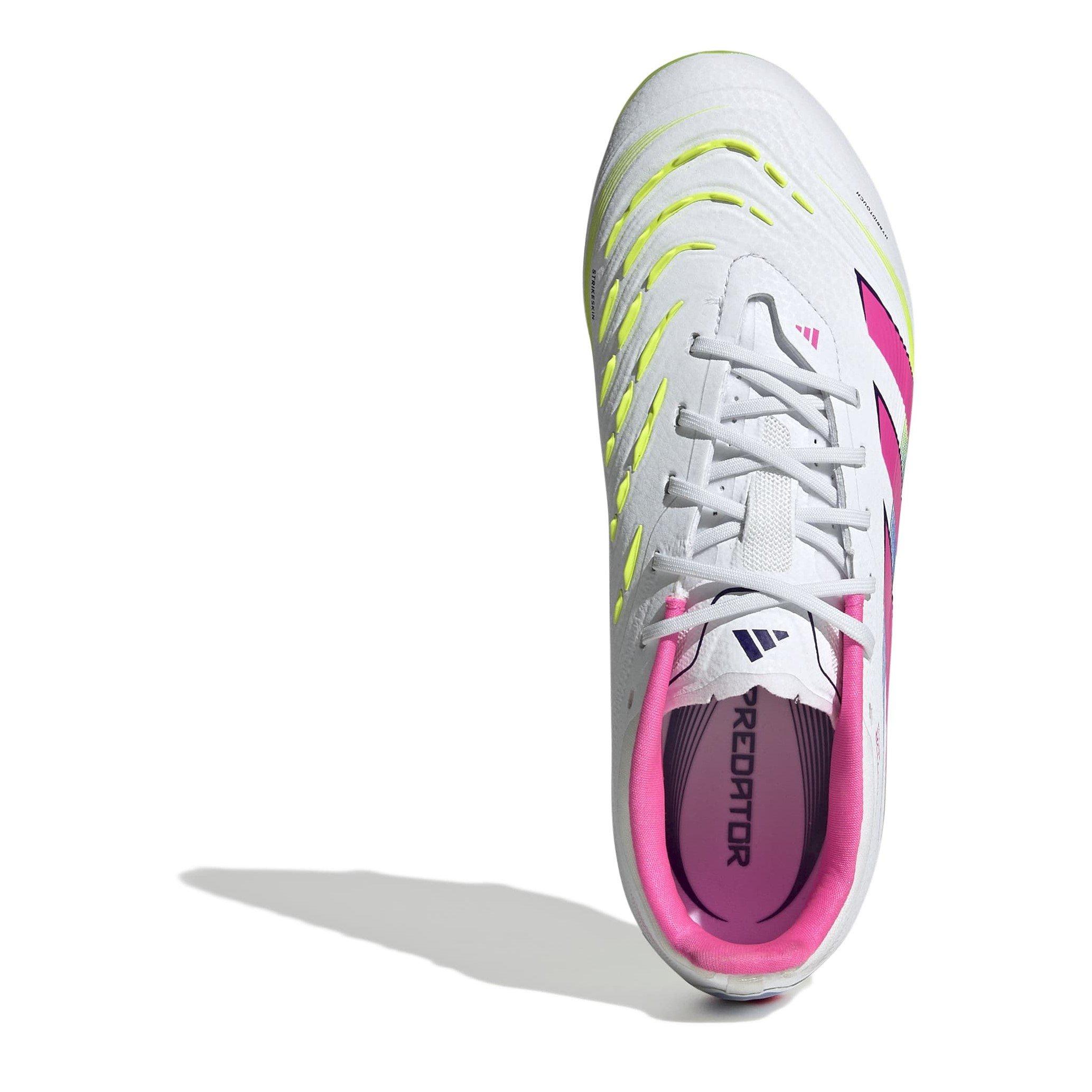 White/Pink - adidas - Predator Elite Childrens Firm Ground Football Boots - 5