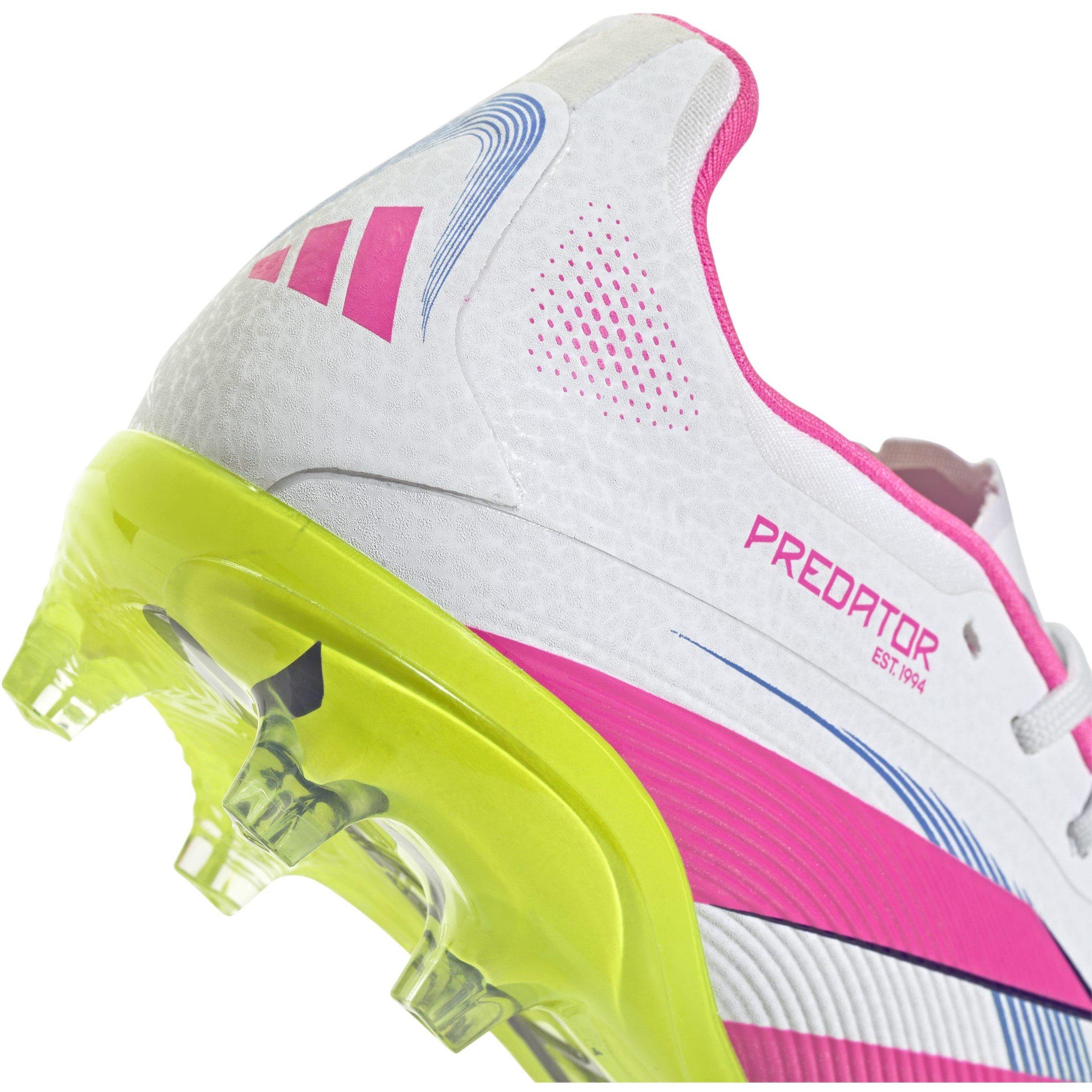 White/Pink - adidas - Predator Elite Childrens Firm Ground Football Boots - 7