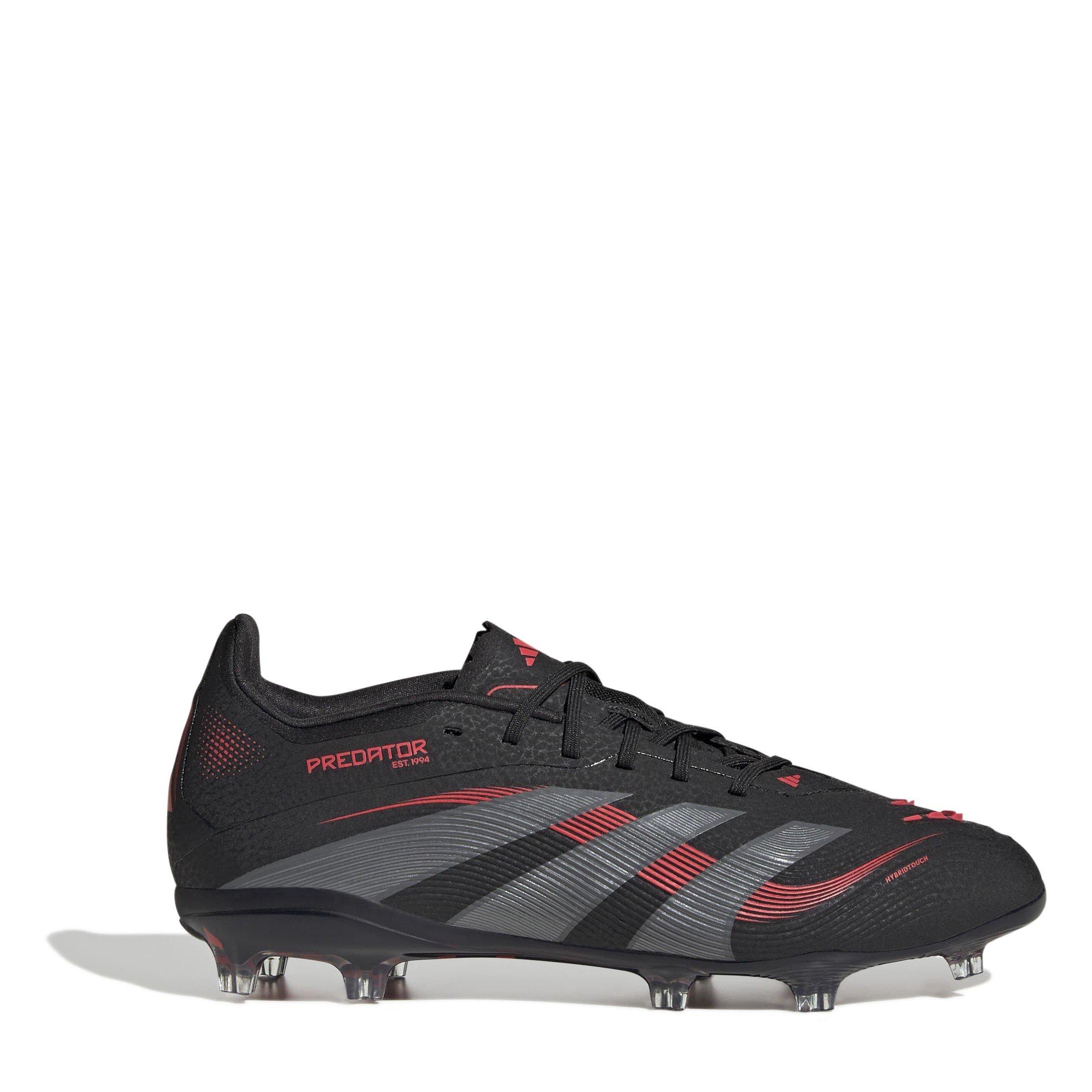 Adidas Boys Predator Elite Childrens Firm Ground Football Boots - Black/Grey - C10 (28)