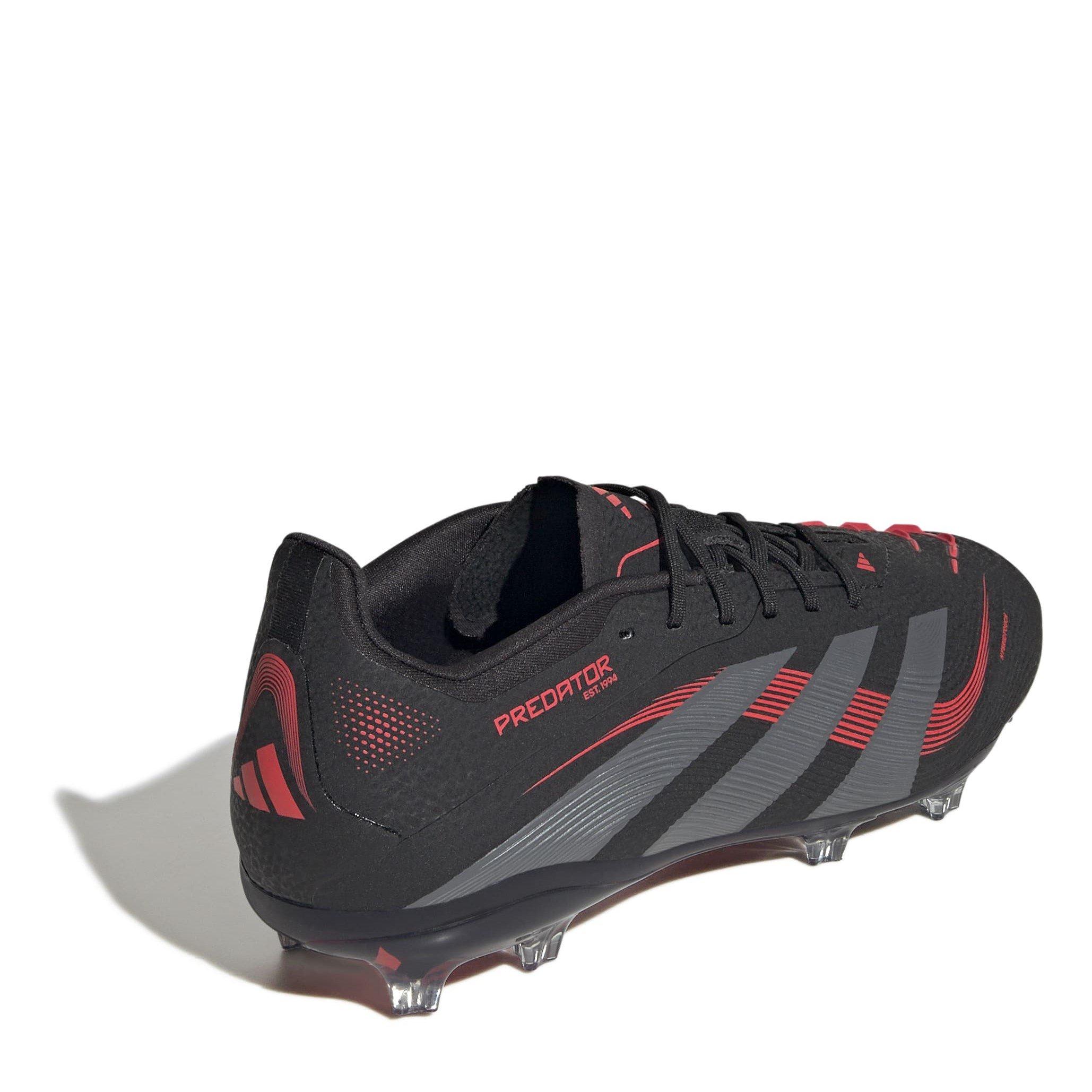 Black/Grey - adidas - Predator Elite Childrens Firm Ground Football Boots - 4