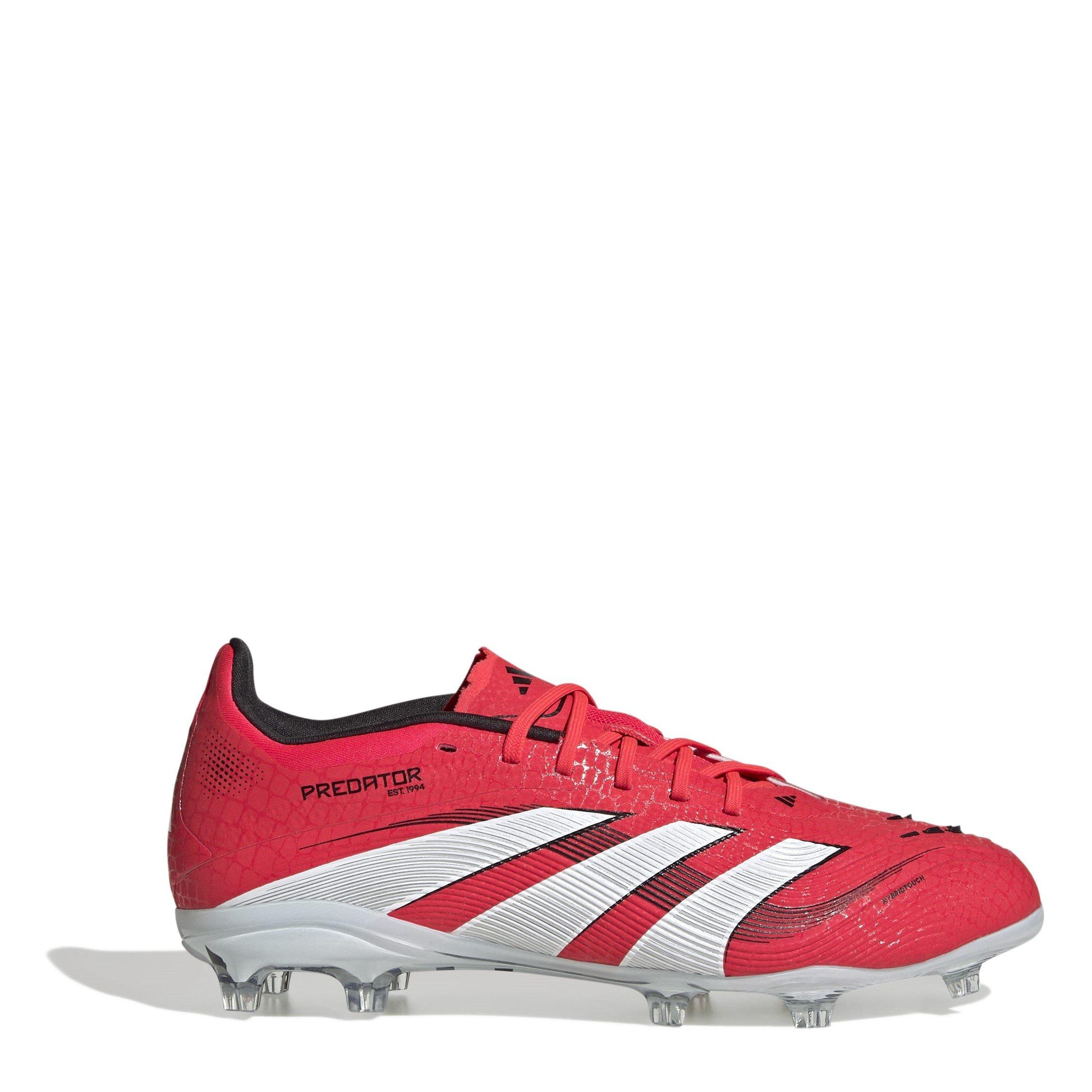 Adidas Boys Pator Elite Childrens Firm Ground Football Boots - Red/White - C12 (30.5)