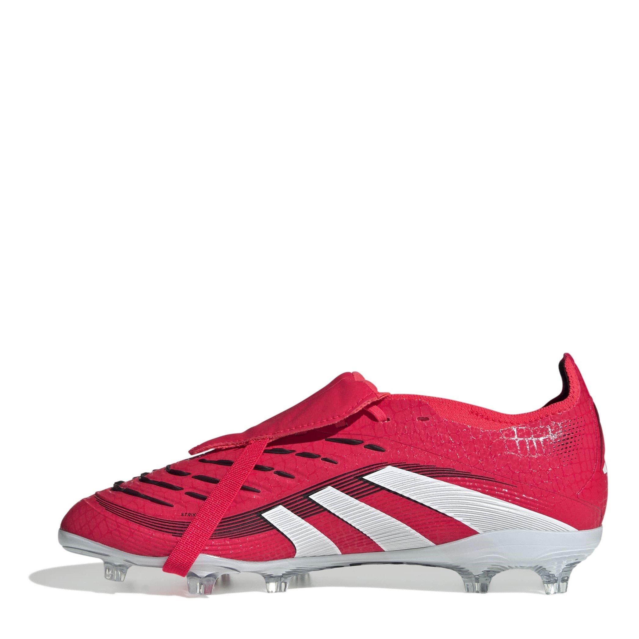 Rood/Wit - adidas - Predator Elite Fold-Over Tongue Childrens Firm Ground Football Boots - 2