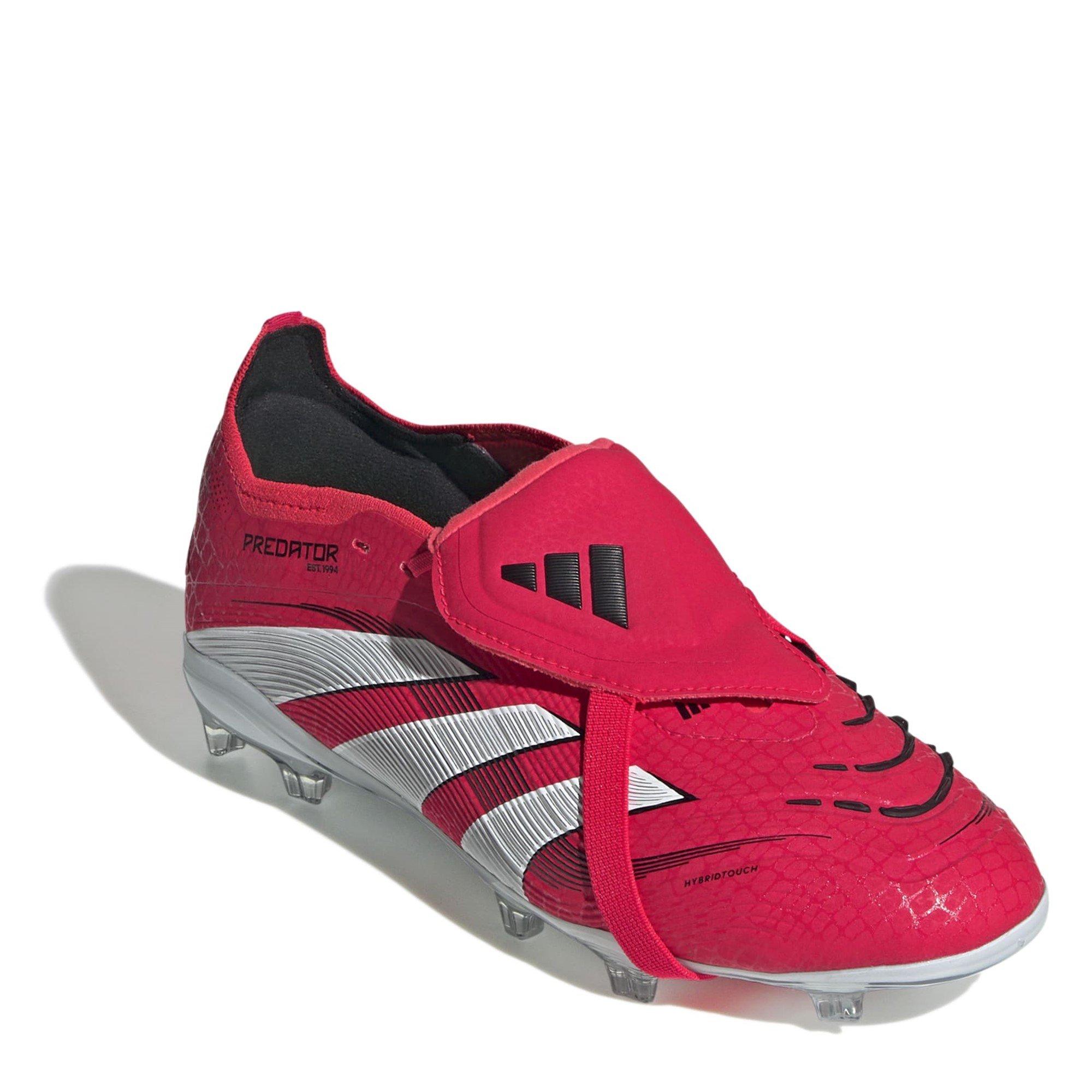 Rood/Wit - adidas - Predator Elite Fold-Over Tongue Childrens Firm Ground Football Boots - 3